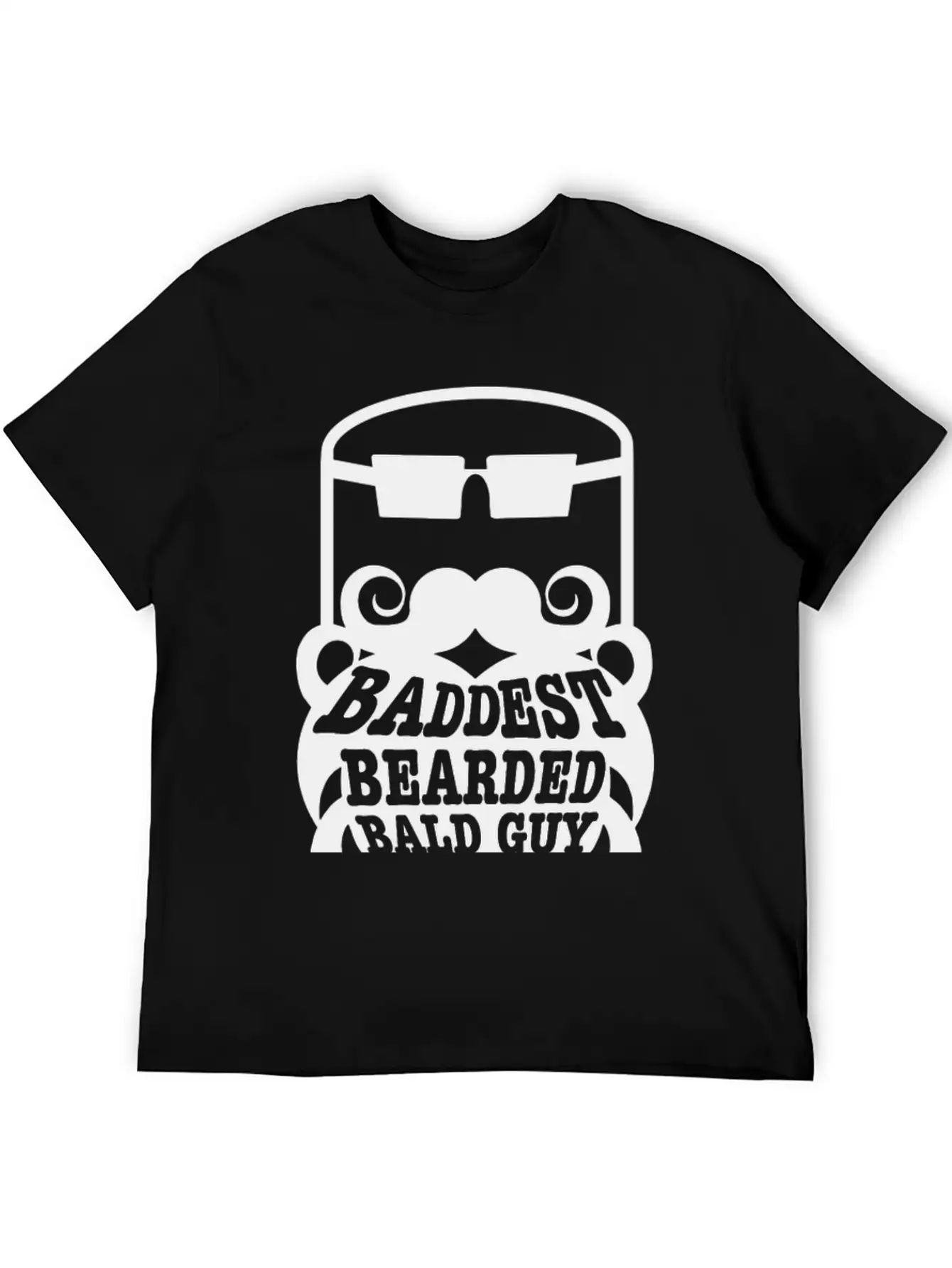 Baddest Bearded Bald Guy Design Classic Fit Graphic Tee For Daily Comfort – Unisex Cotton Shirt