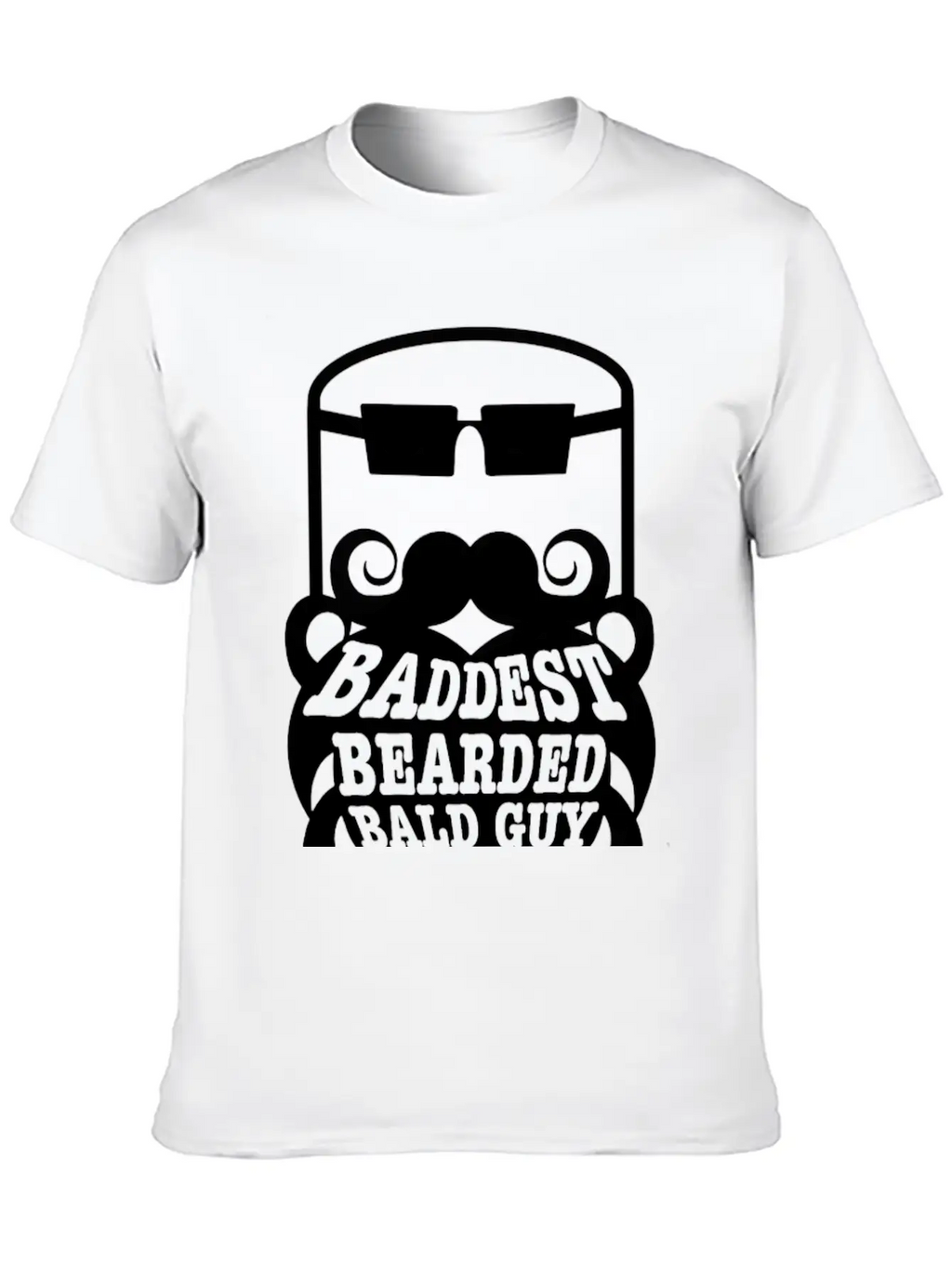 Baddest Bearded Bald Guy Design Classic Fit Graphic Tee For Daily Comfort – Unisex Cotton Shirt