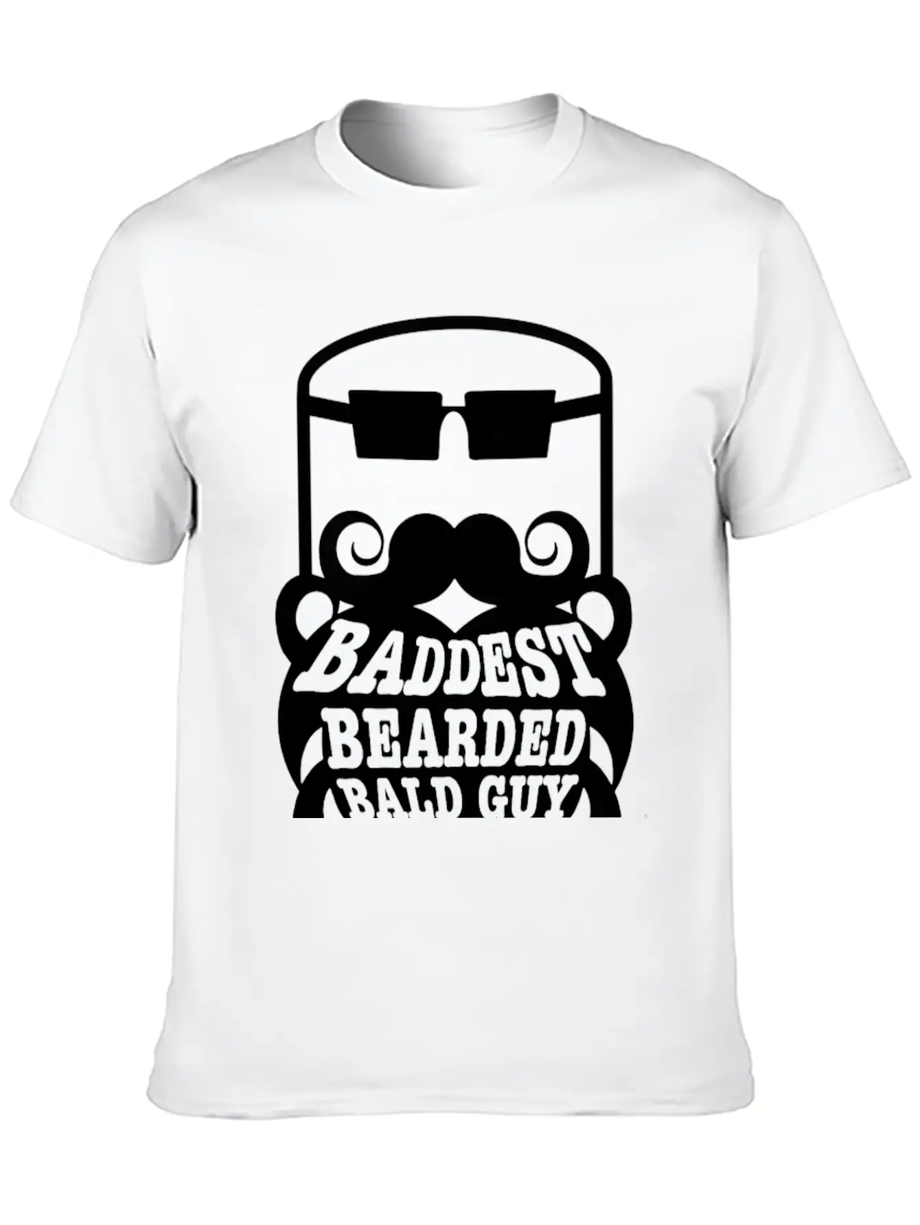 Baddest Bearded Bald Guy Design Classic Fit Graphic Tee For Daily Comfort – Unisex Cotton Shirt