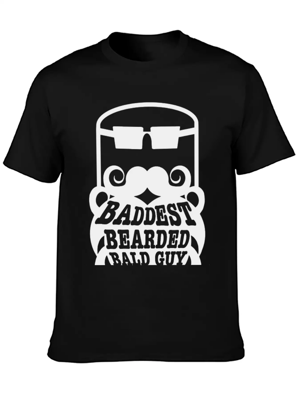 Baddest Bearded Bald Guy Design Classic Fit Graphic Tee For Daily Comfort – Unisex Cotton Shirt