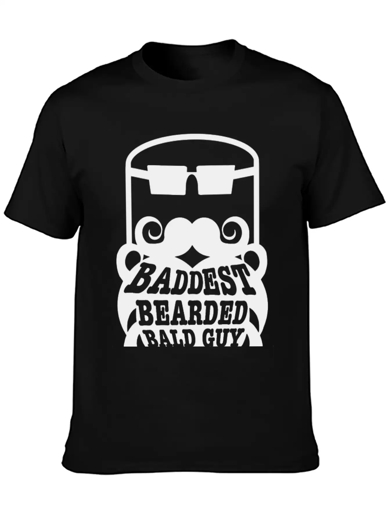Baddest Bearded Bald Guy Design Classic Fit Graphic Tee For Daily Comfort – Unisex Cotton Shirt