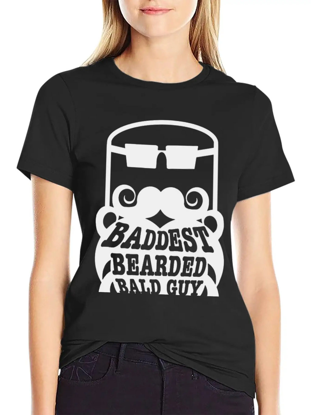 Baddest Bearded Bald Guy Design Classic Fit Graphic Tee For Daily Comfort – Unisex Cotton Shirt