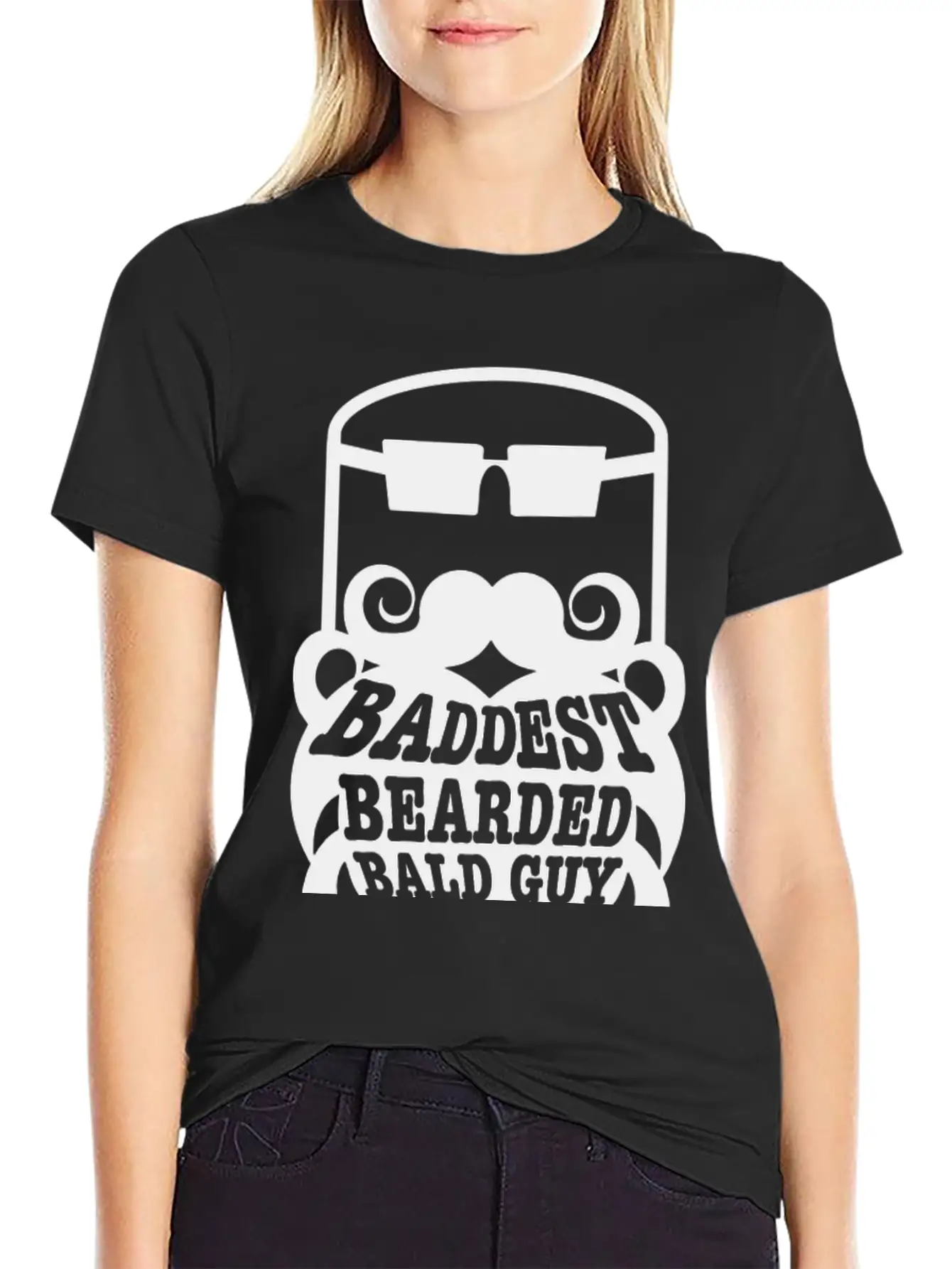 Baddest Bearded Bald Guy Design Classic Fit Graphic Tee For Daily Comfort – Unisex Cotton Shirt