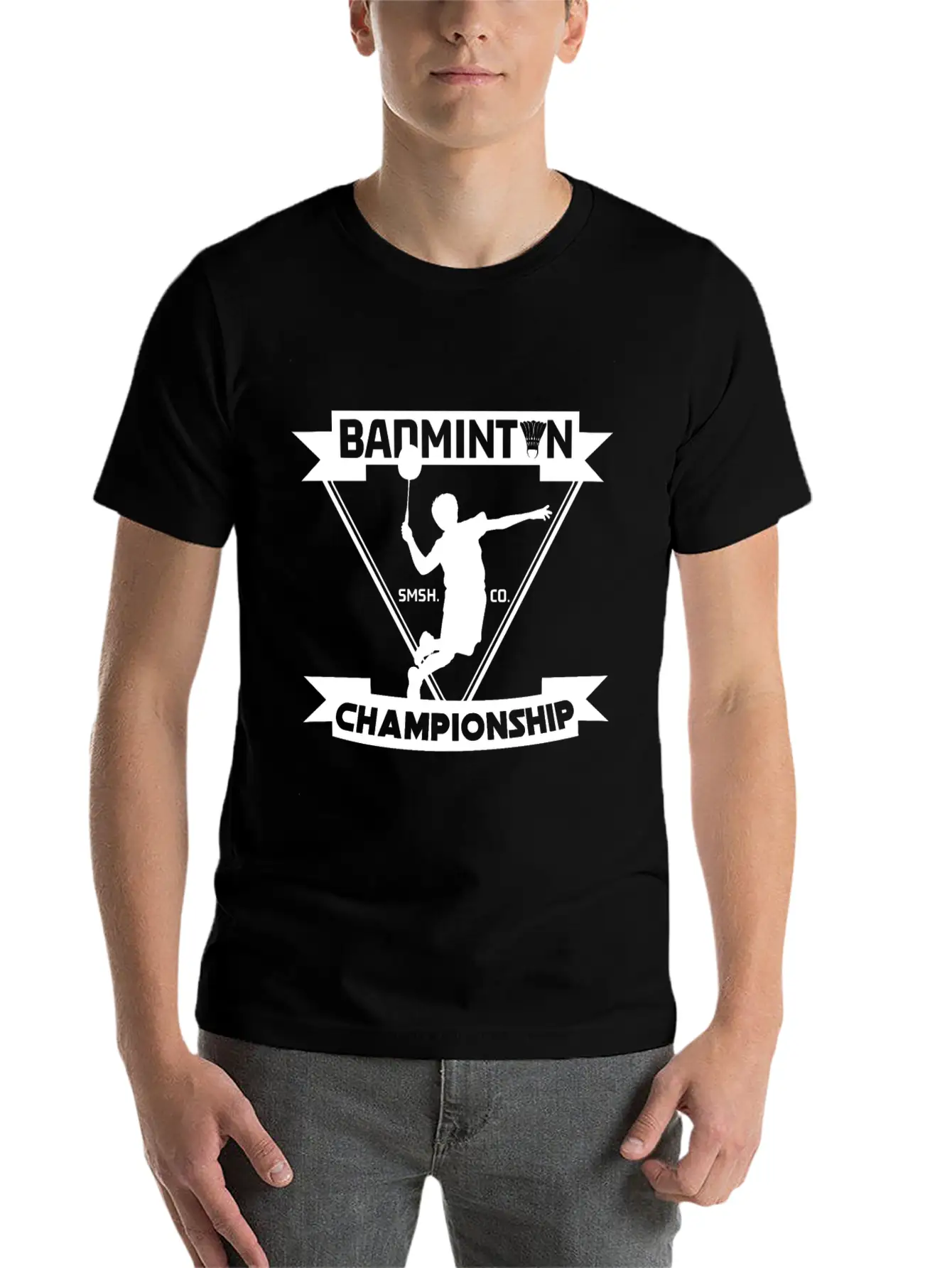 Badminton Championship Unisex Casual T-Shirt – Clean Design For Daily Comfort
