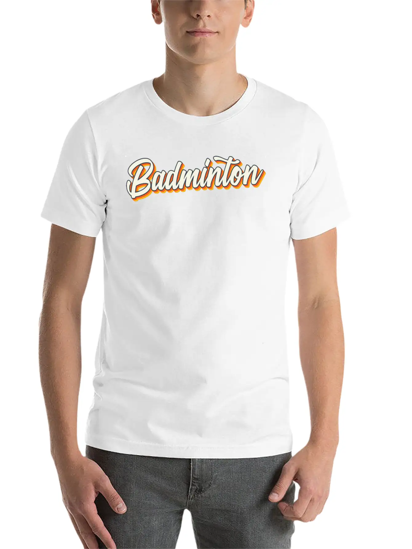 Badminton Sports Unisex Casual T-Shirt – Clean Design For Daily Comfort