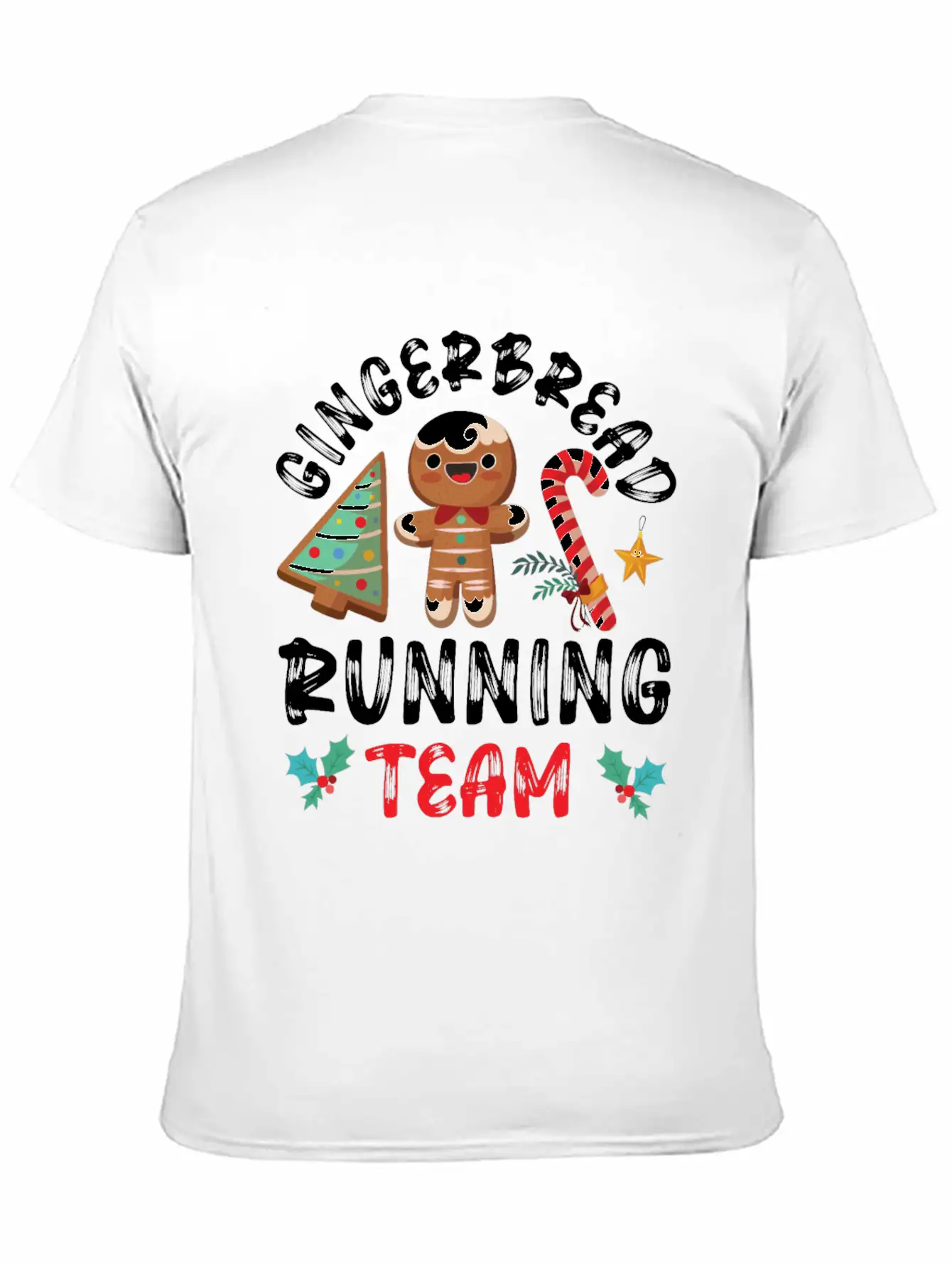 Bake Baking Gingerbread Man Unisex Short Sleeve Soft Cotton T-Shirt – Casual Everyday Wear