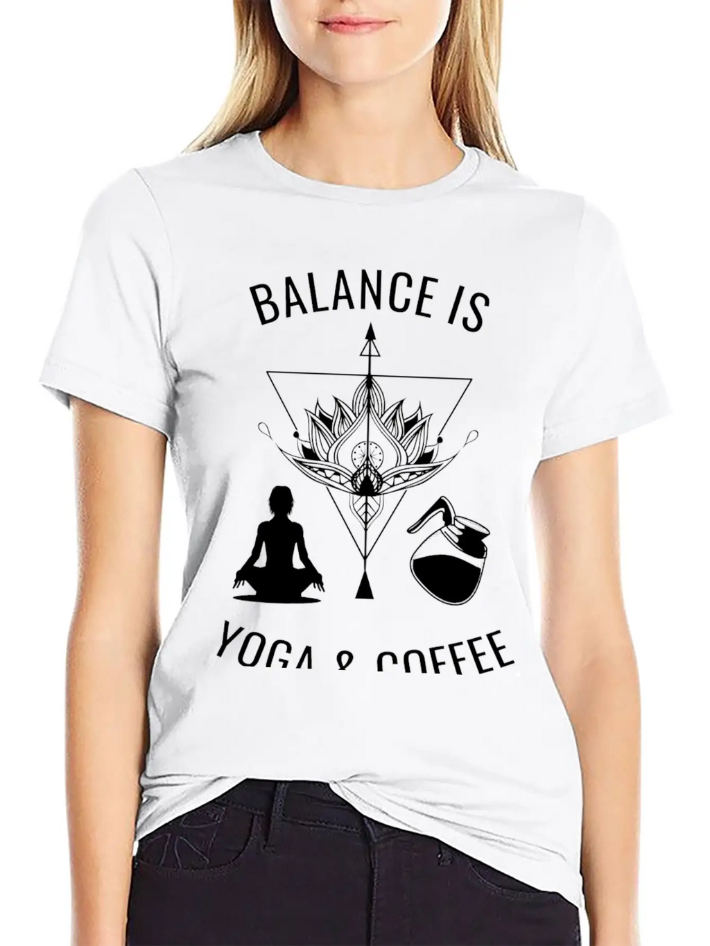 Balance Is Yoga & Coffee Unisex Casual T-Shirt – Clean Design For Daily Comfort