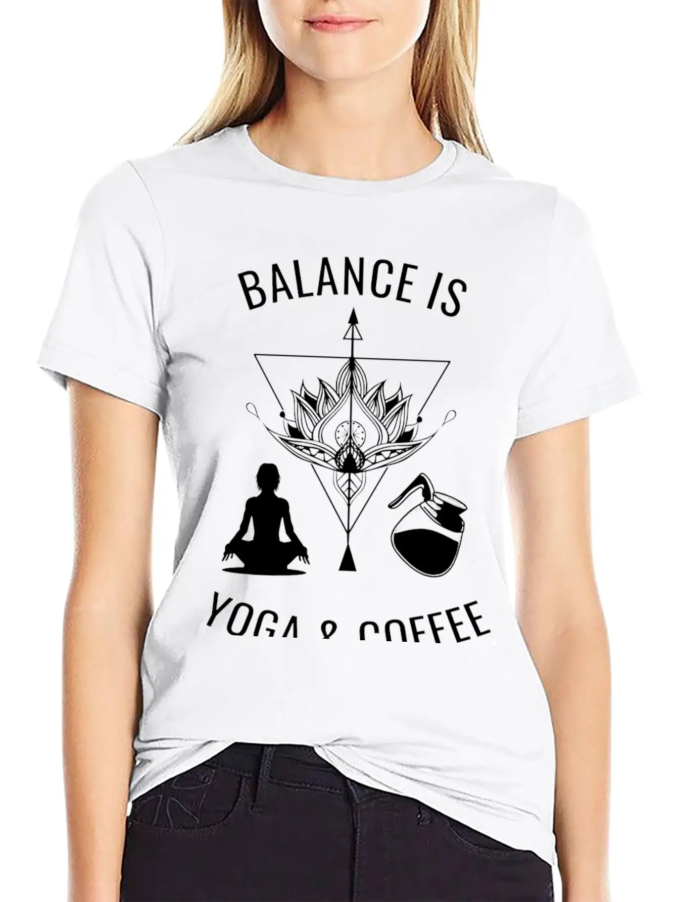 Balance Is Yoga & Coffee Unisex Casual T-Shirt – Clean Design For Daily Comfort