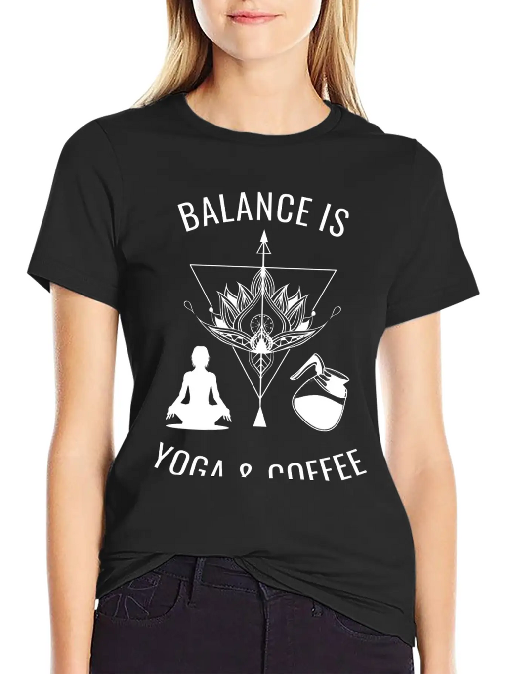 Balance Is Yoga & Coffee Unisex Casual T-Shirt – Clean Design For Daily Comfort