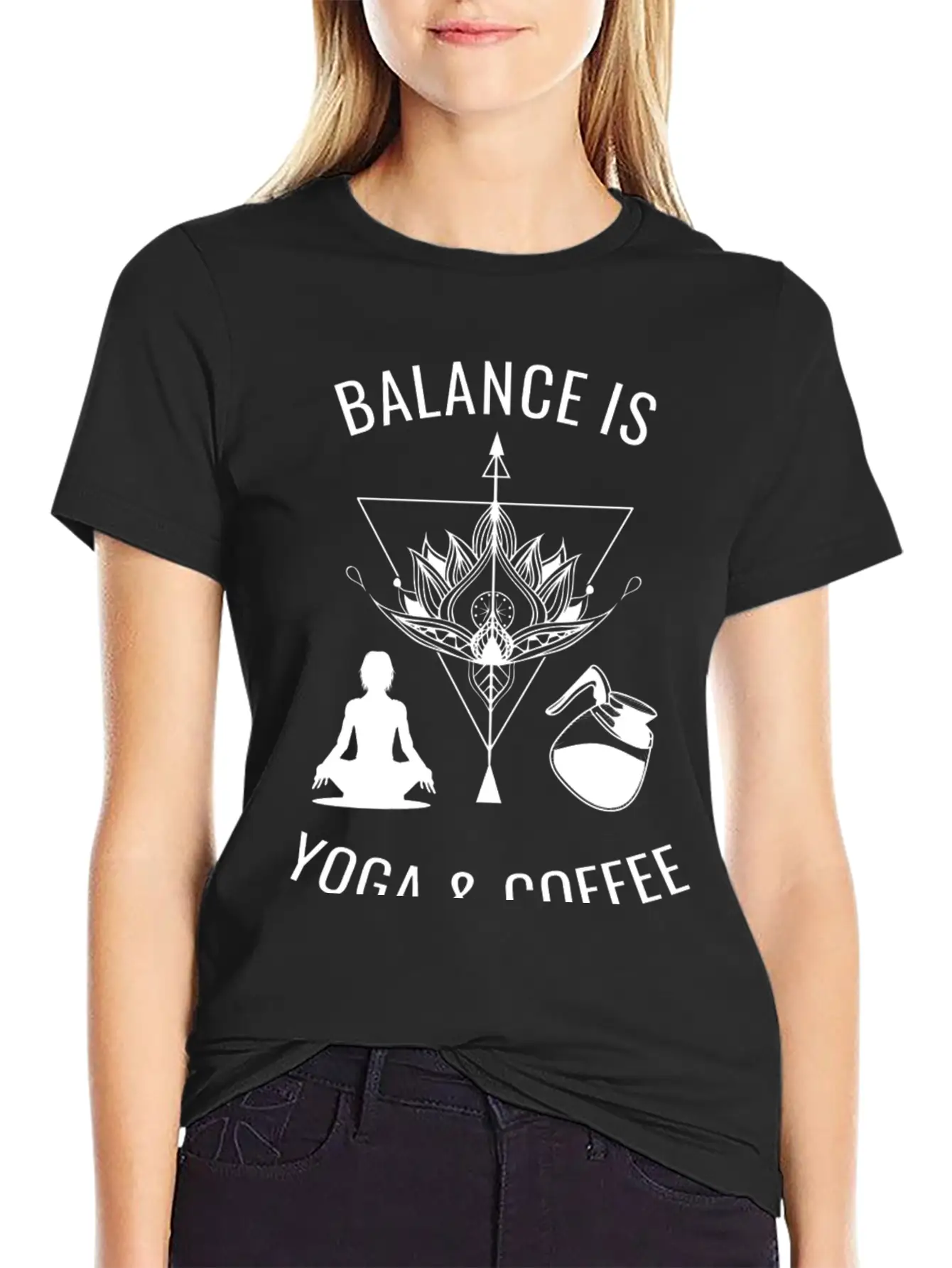 Balance Is Yoga & Coffee Unisex Casual T-Shirt – Clean Design For Daily Comfort