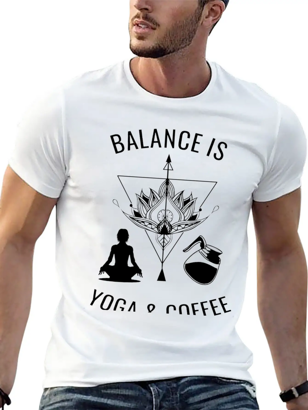 Balance Is Yoga & Coffee Unisex Casual T-Shirt – Clean Design For Daily Comfort