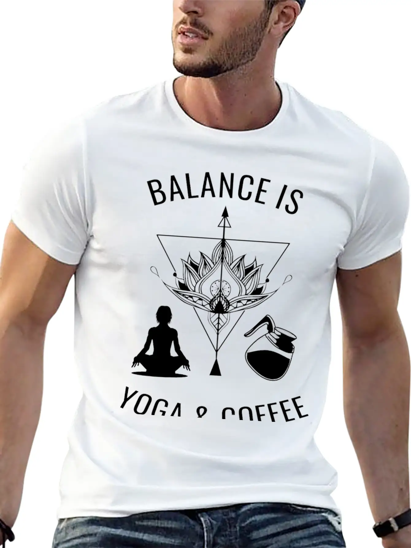 Balance Is Yoga & Coffee Unisex Casual T-Shirt – Clean Design For Daily Comfort