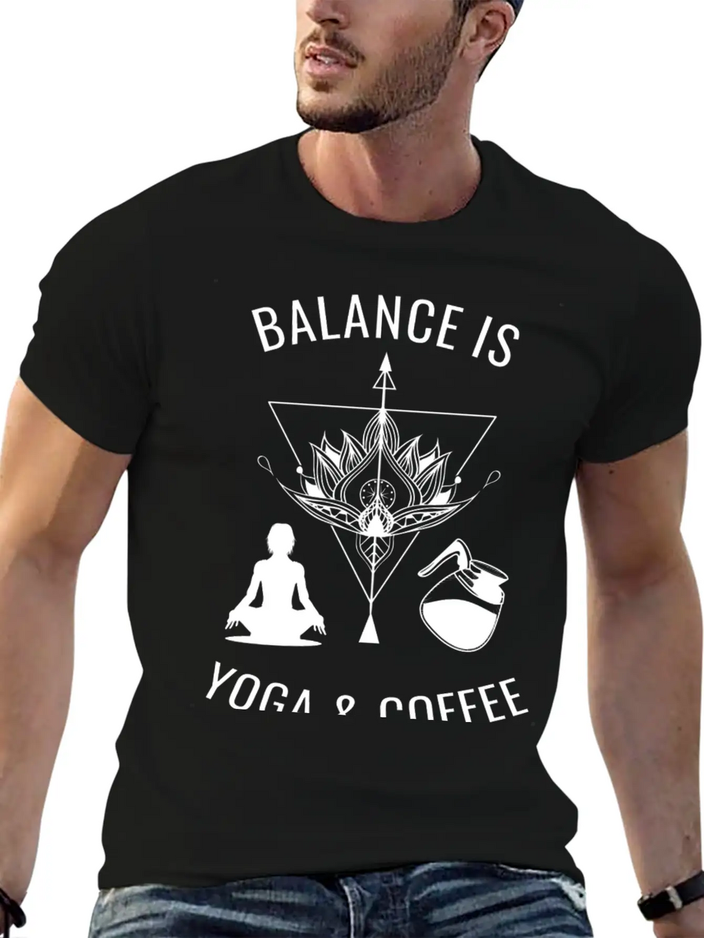 Balance Is Yoga & Coffee Unisex Casual T-Shirt – Clean Design For Daily Comfort