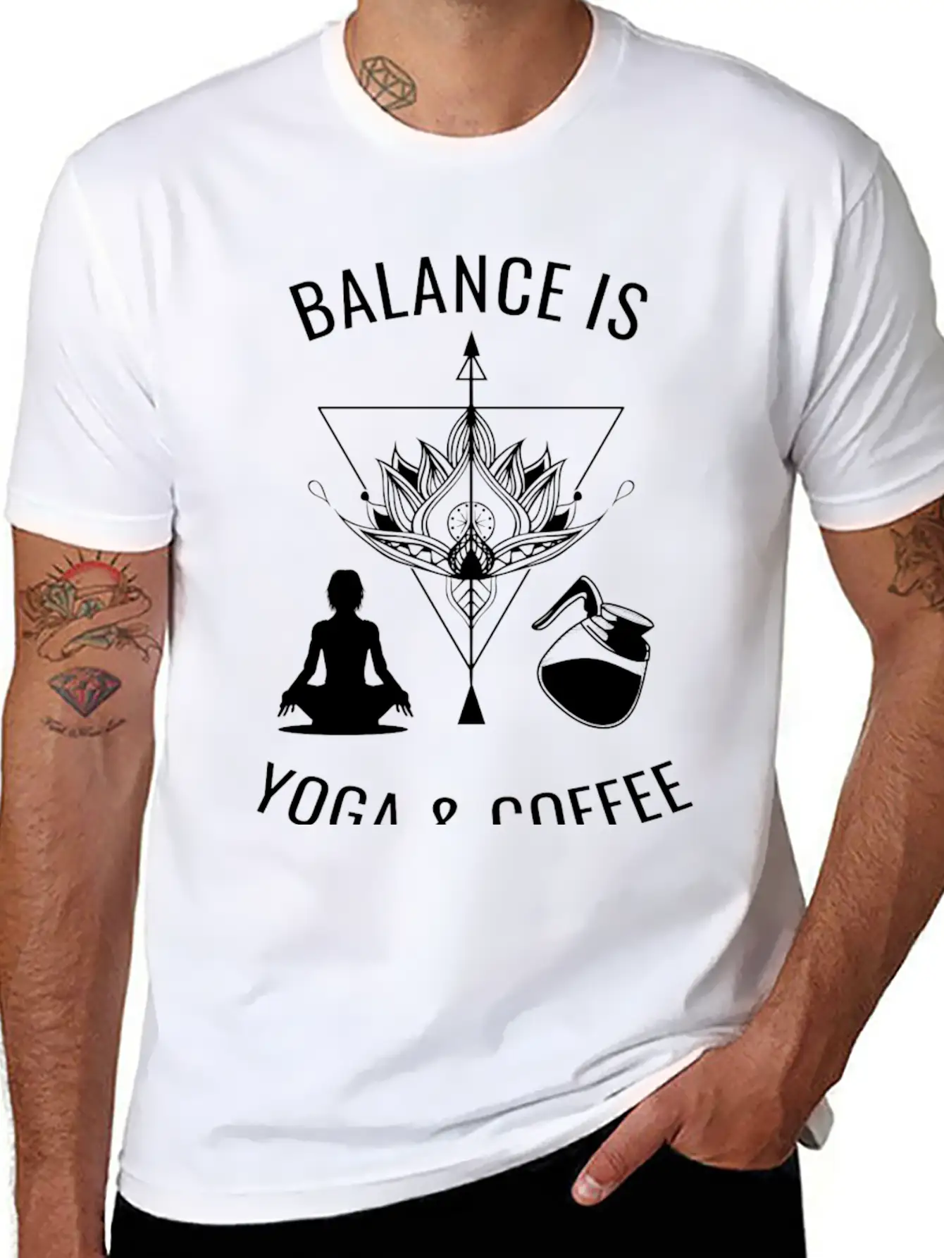 Balance Is Yoga & Coffee Unisex Casual T-Shirt – Clean Design For Daily Comfort