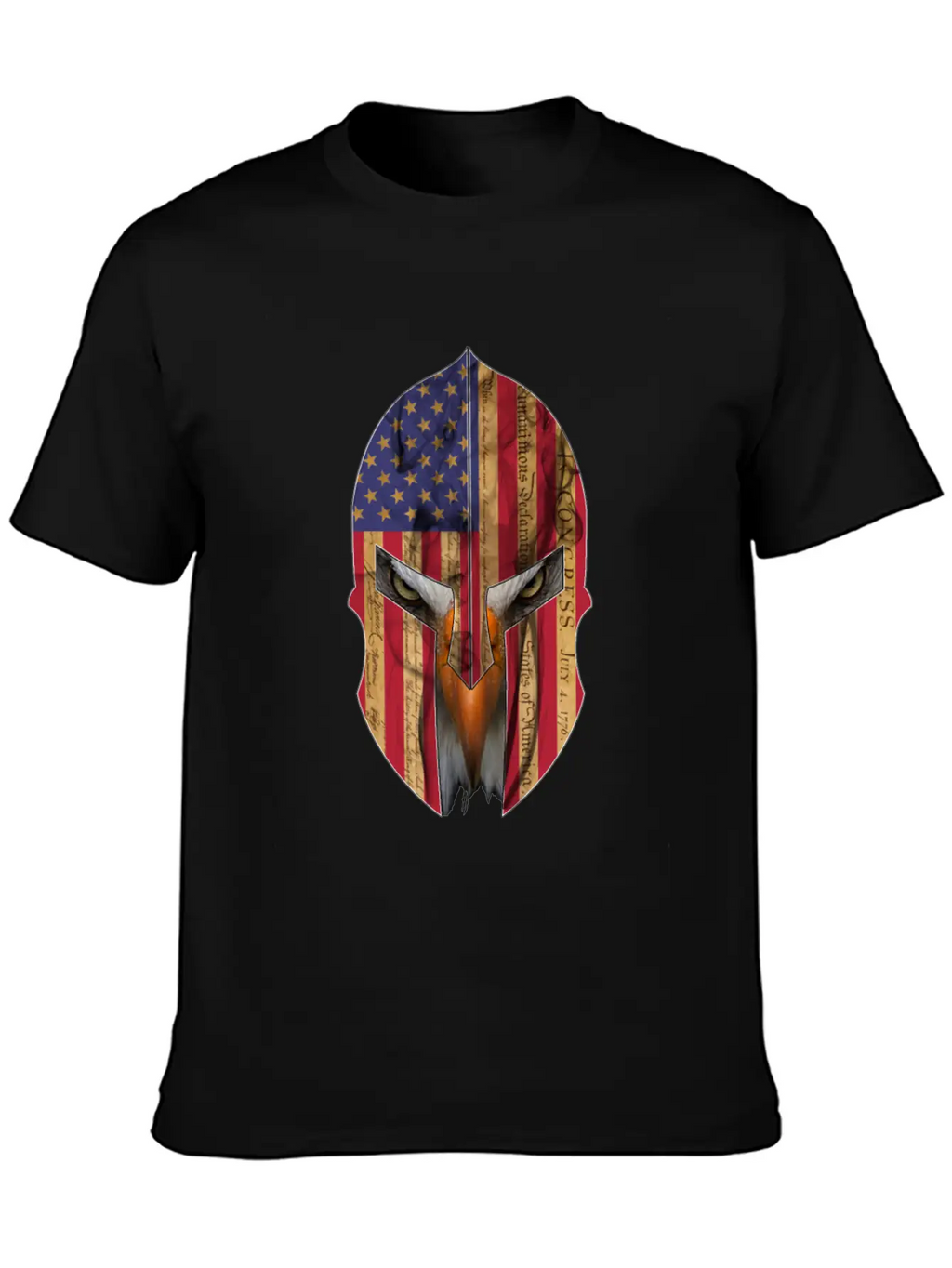 Bald Eagle Spartan Helmet USA Flag Independence Unisex Casual T-Shirt – Clean Design For Daily Comfort