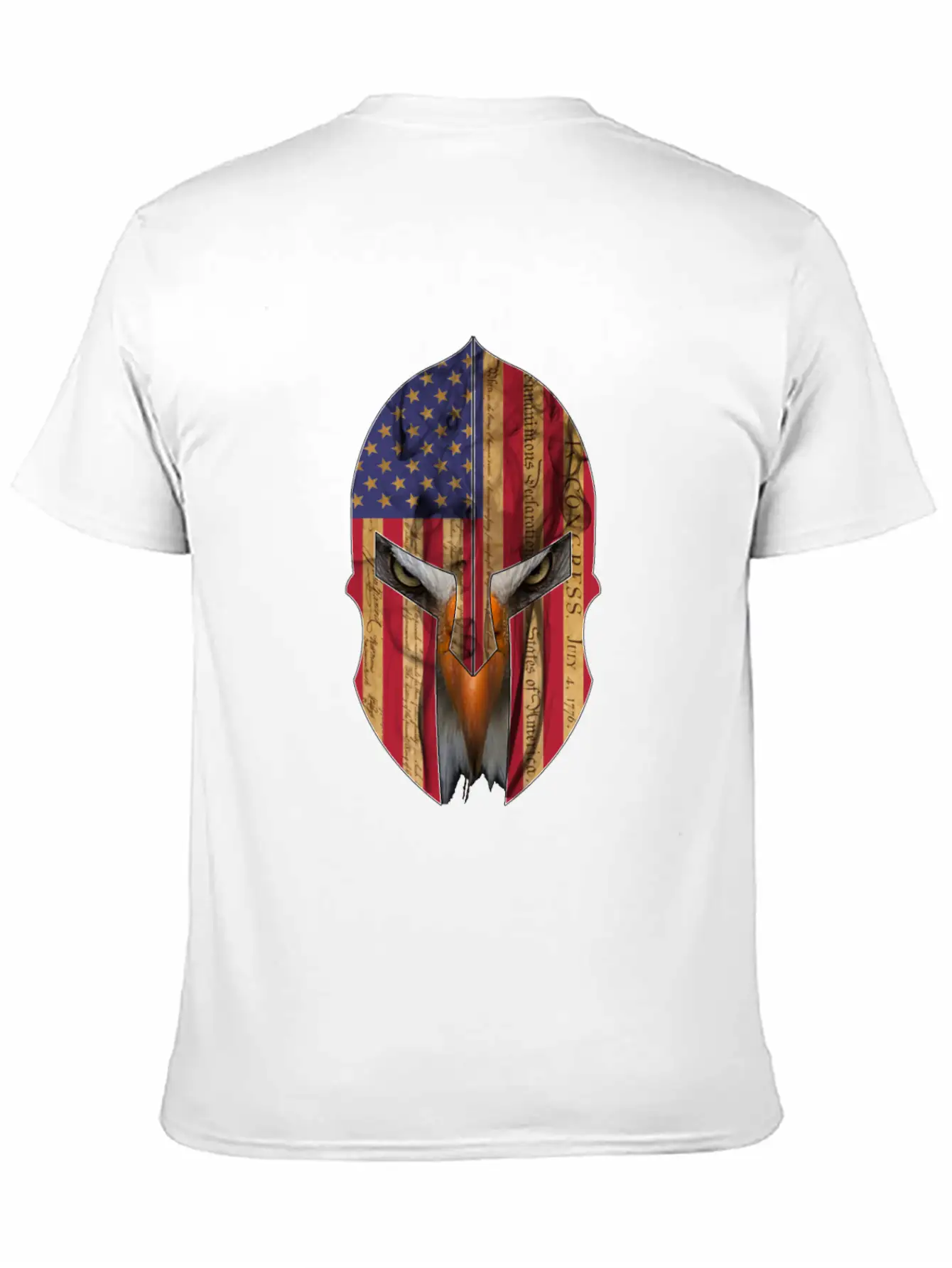 Bald Eagle Spartan Helmet USA Flag Independence Unisex Casual T-Shirt – Clean Design For Daily Comfort