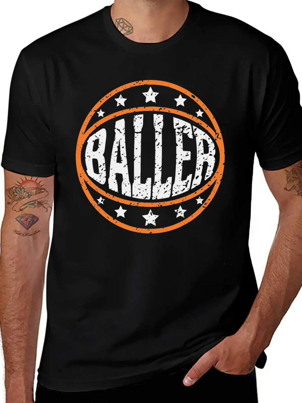 Baller - College Basketball Tournament Casual Graphic T-Shirt – Simple And Comfortable Daily Wear