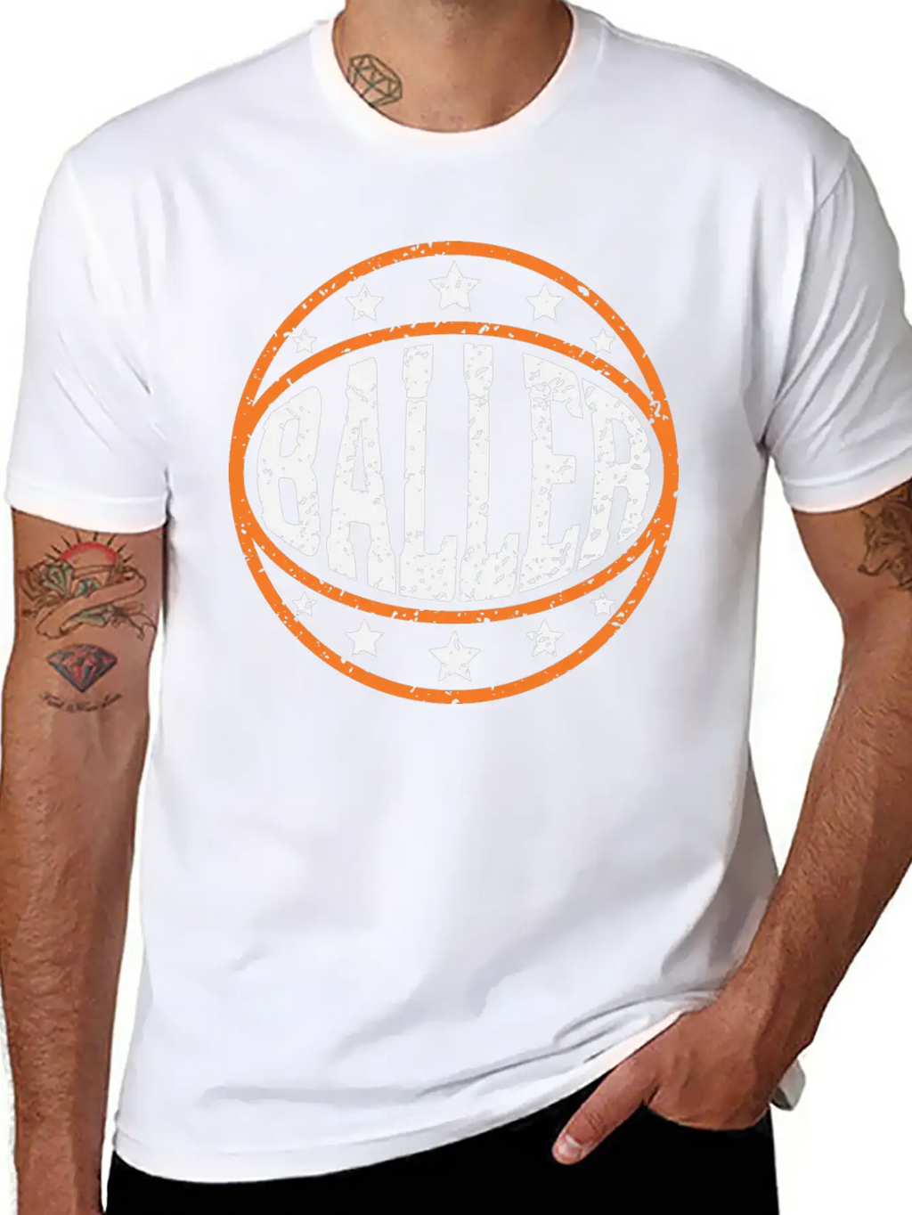 Baller - College Basketball Tournament Casual Graphic T-Shirt – Simple And Comfortable Daily Wear