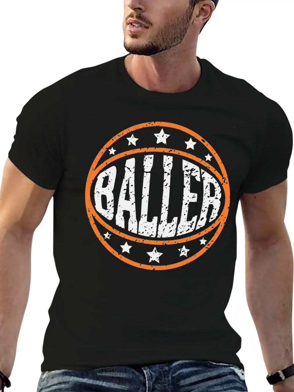 Baller - College Basketball Tournament Casual Graphic T-Shirt – Simple And Comfortable Daily Wear