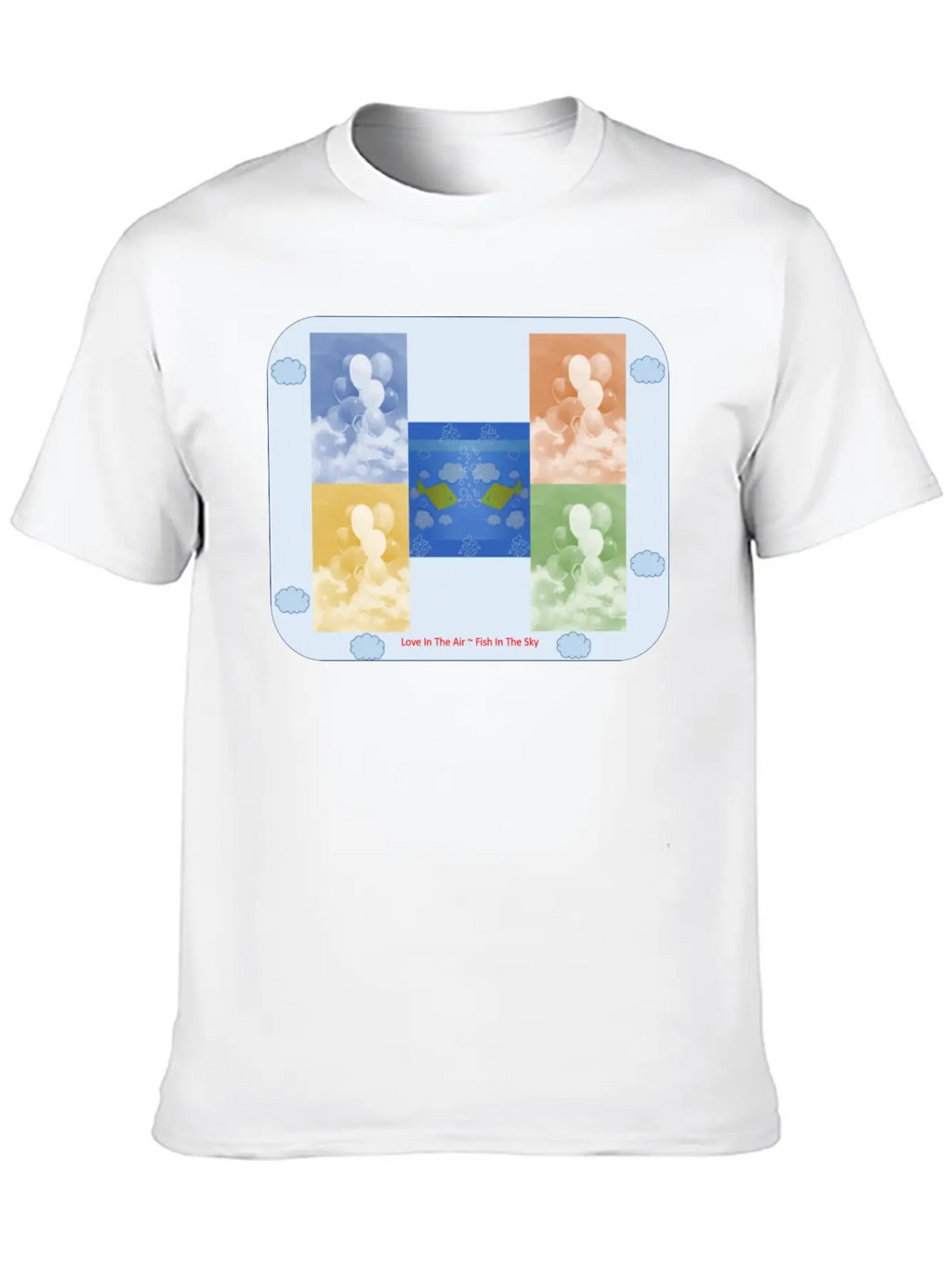 Balloons In The Air ~ Love In The Sky Unisex Short Sleeve Soft Cotton T-Shirt – Casual Everyday Wear