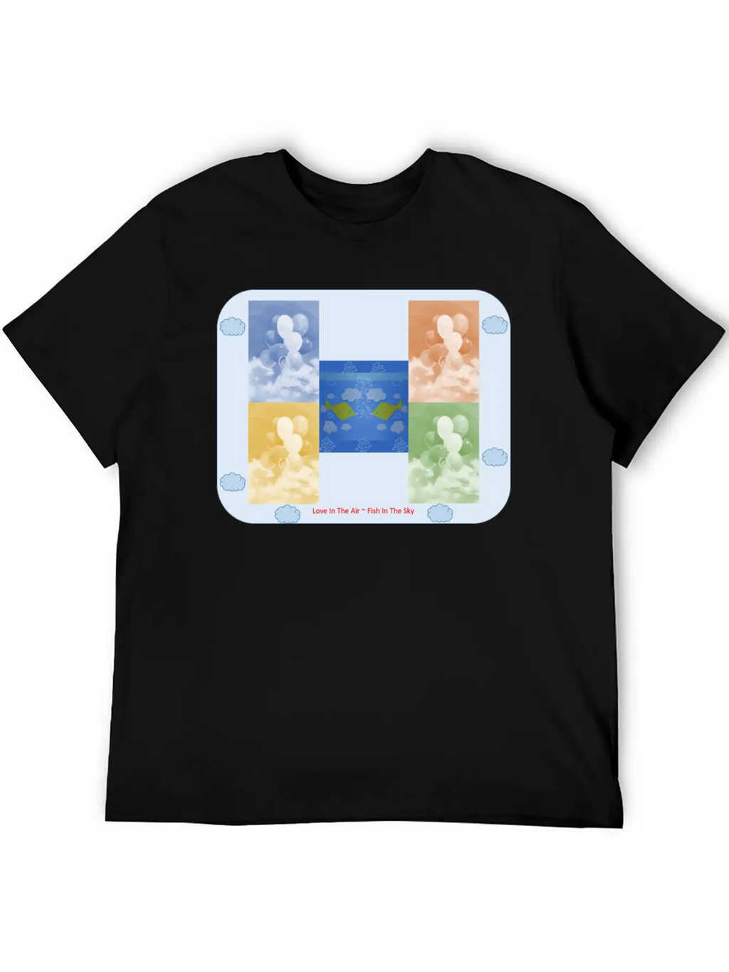 Balloons In The Air ~ Love In The Sky Unisex Short Sleeve Soft Cotton T-Shirt – Casual Everyday Wear