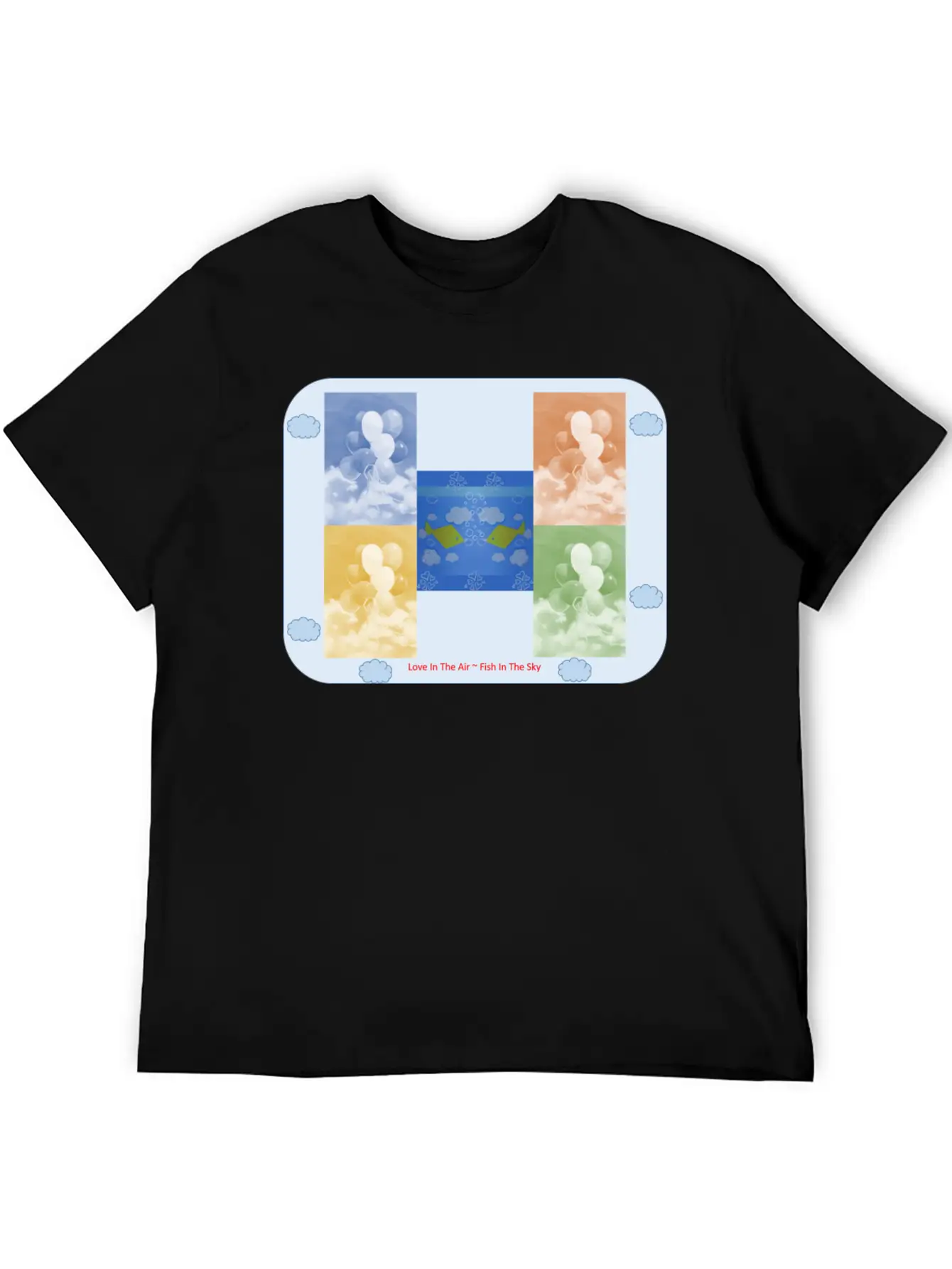 Balloons In The Air ~ Love In The Sky Unisex Short Sleeve Soft Cotton T-Shirt – Casual Everyday Wear