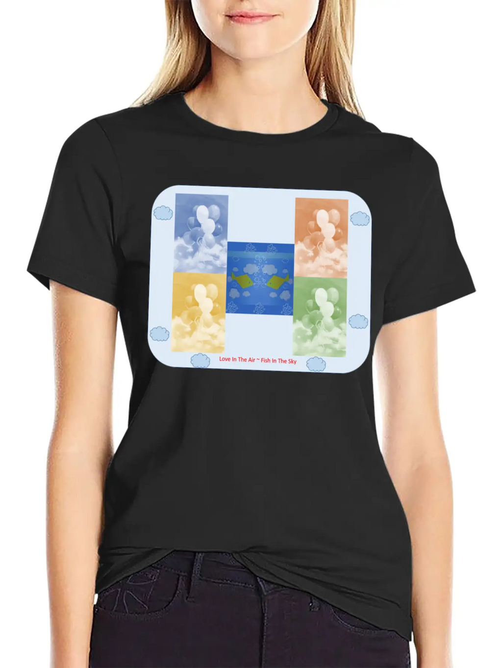 Balloons In The Air ~ Love In The Sky Unisex Short Sleeve Soft Cotton T-Shirt – Casual Everyday Wear