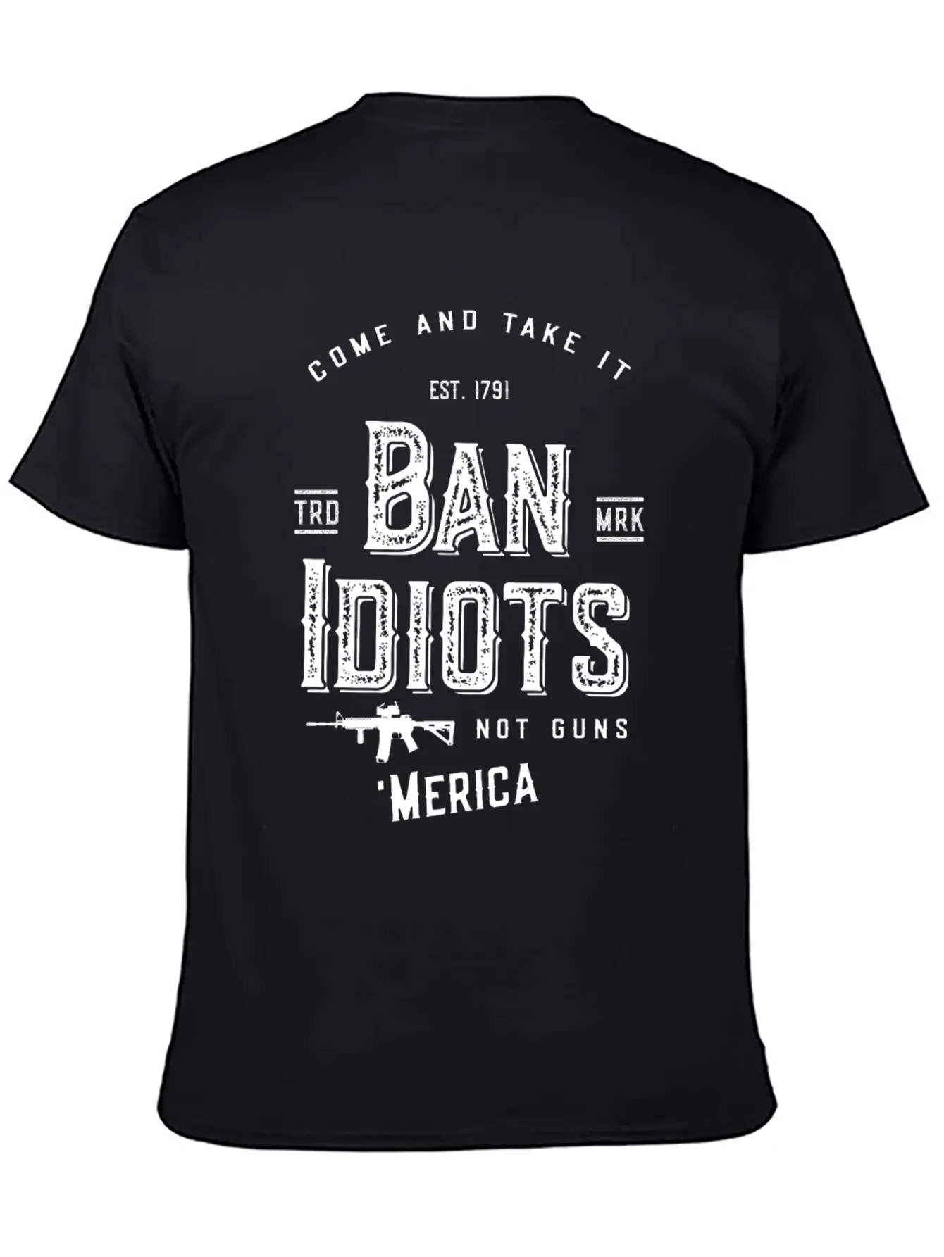 Ban Idiots Not Guns 2A Breathable Soft Cotton T-Shirt – Timeless Casual Look