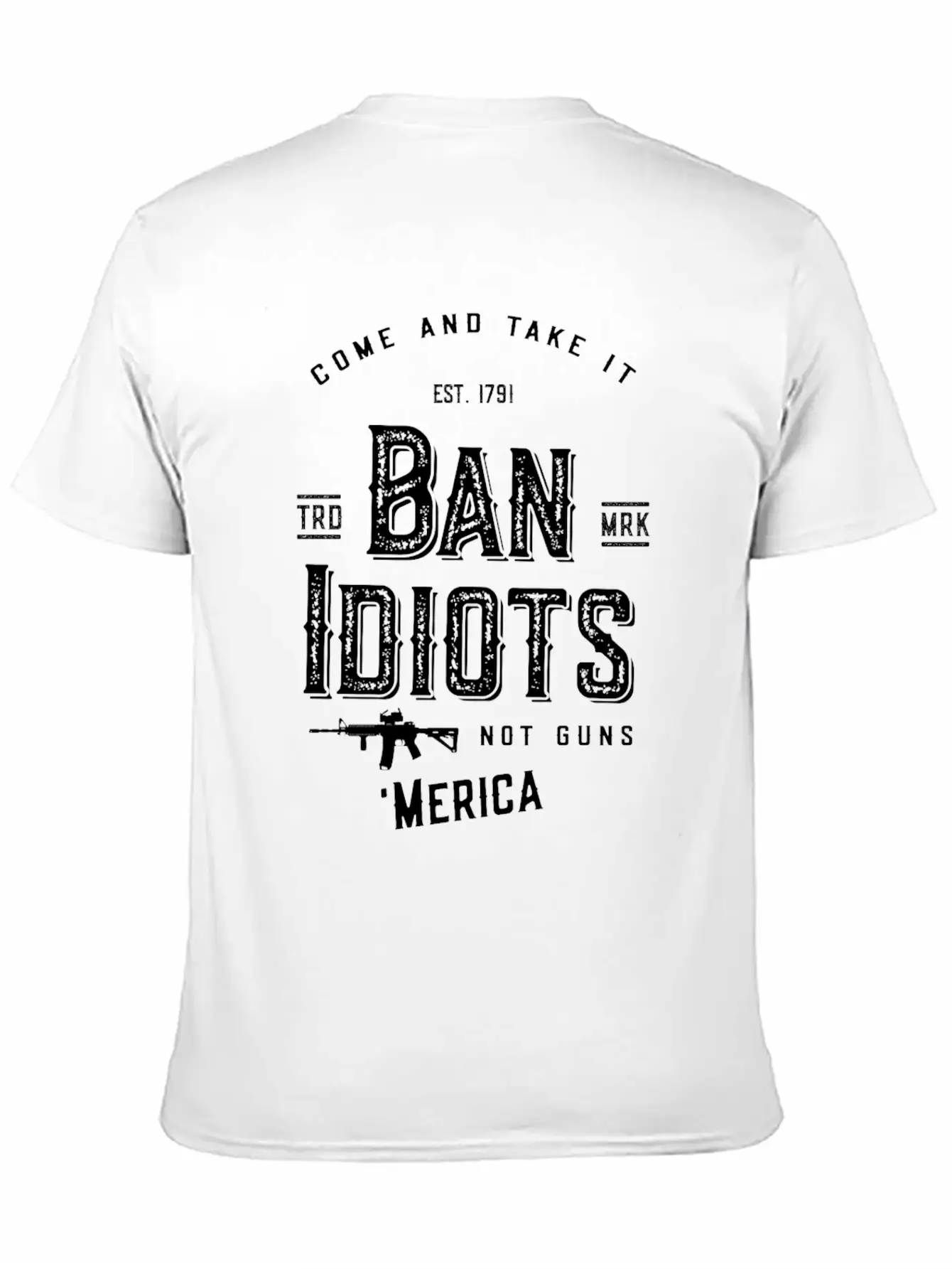 Ban Idiots Not Guns 2A Breathable Soft Cotton T-Shirt – Timeless Casual Look