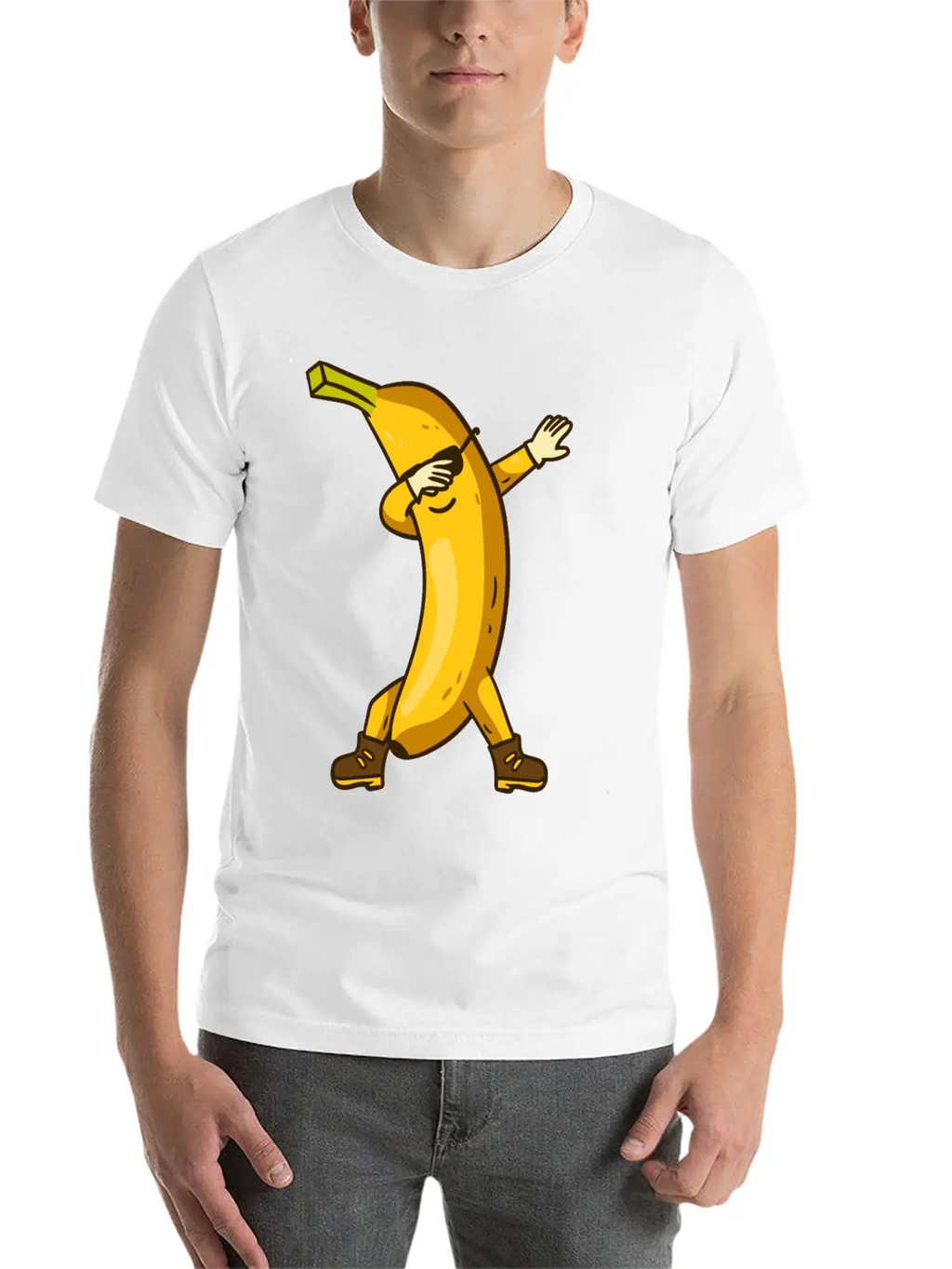 Banana Dabbing Kawaii Breathable Soft Cotton T-Shirt – Timeless Casual Look