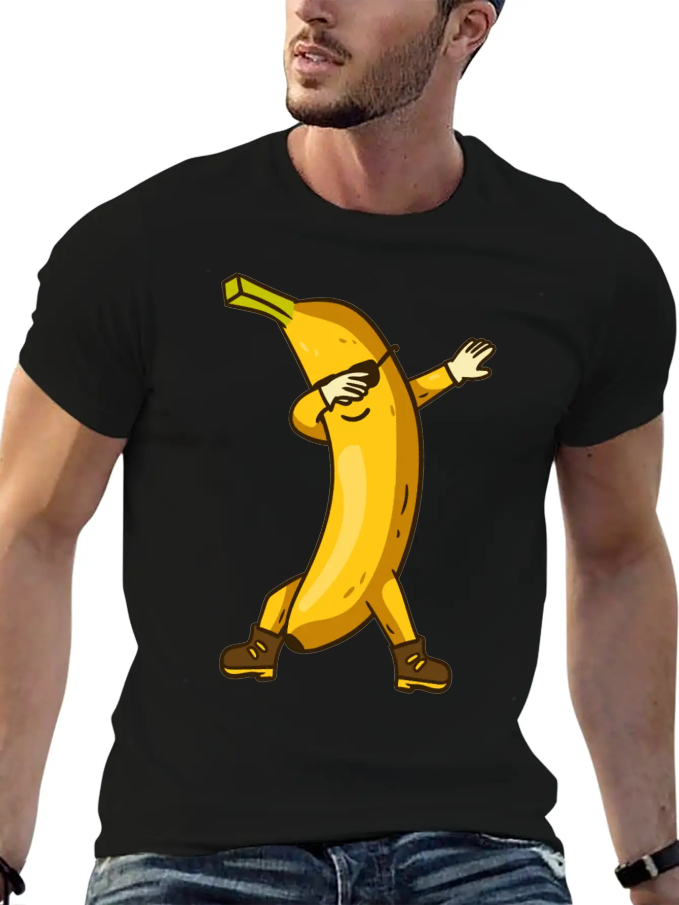 Banana Dabbing Kawaii Breathable Soft Cotton T-Shirt – Timeless Casual Look