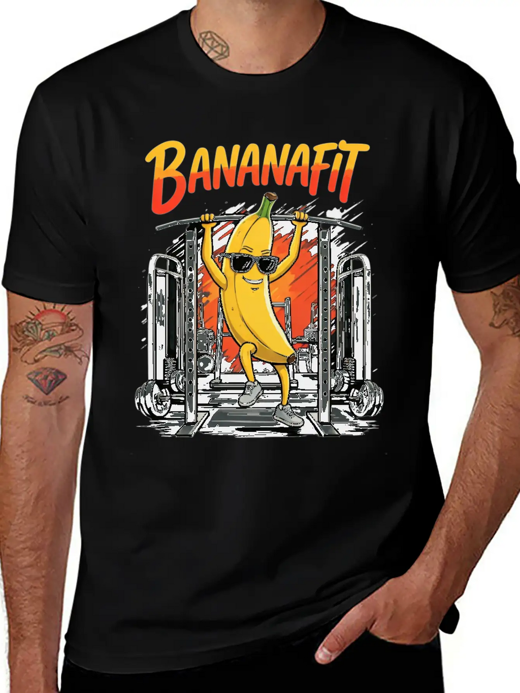 Banana Fitness Unisex Short Sleeve Soft Cotton T-Shirt – Casual Everyday Wear