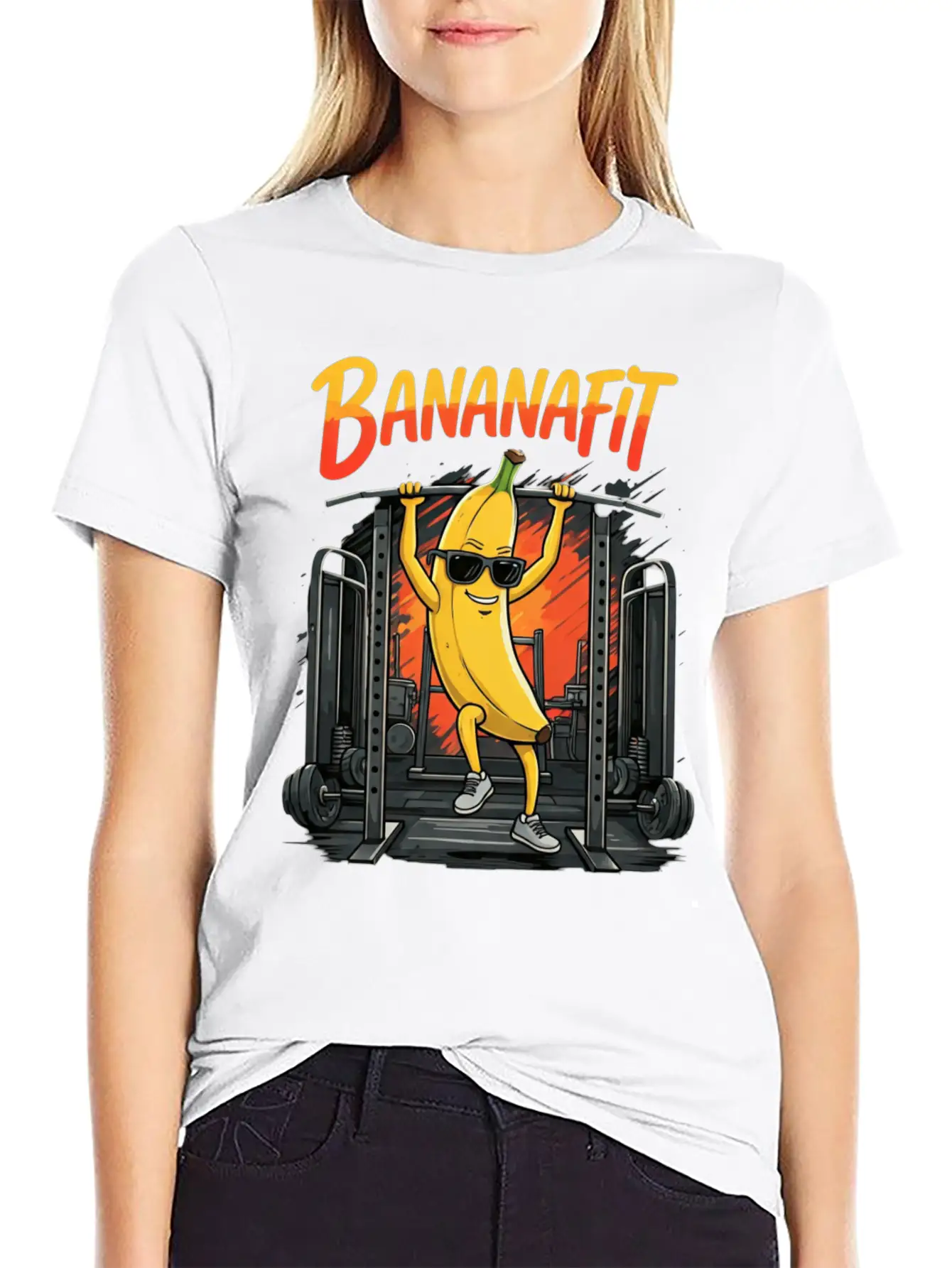 Banana Fitness Unisex Short Sleeve Soft Cotton T-Shirt – Casual Everyday Wear