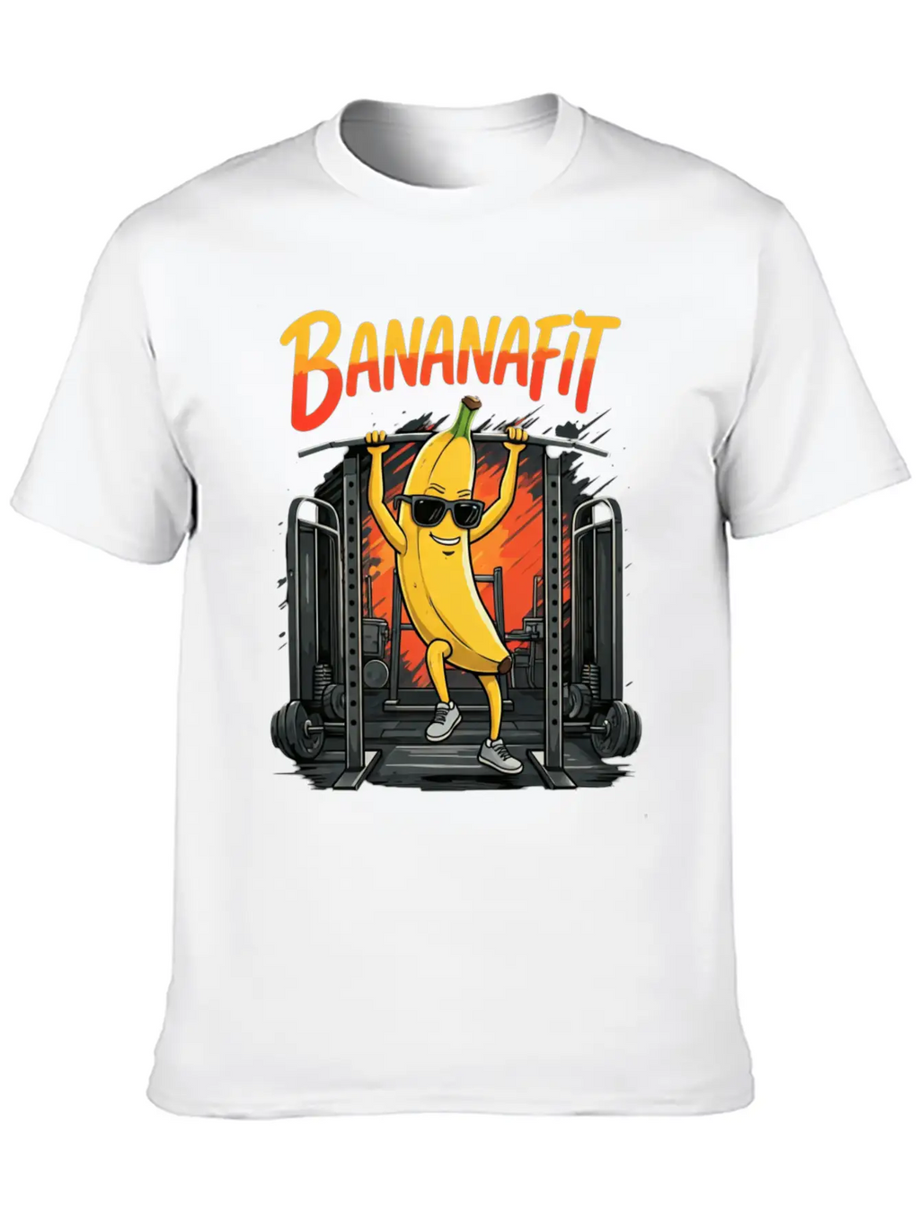 Banana Fitness Unisex Short Sleeve Soft Cotton T-Shirt – Casual Everyday Wear