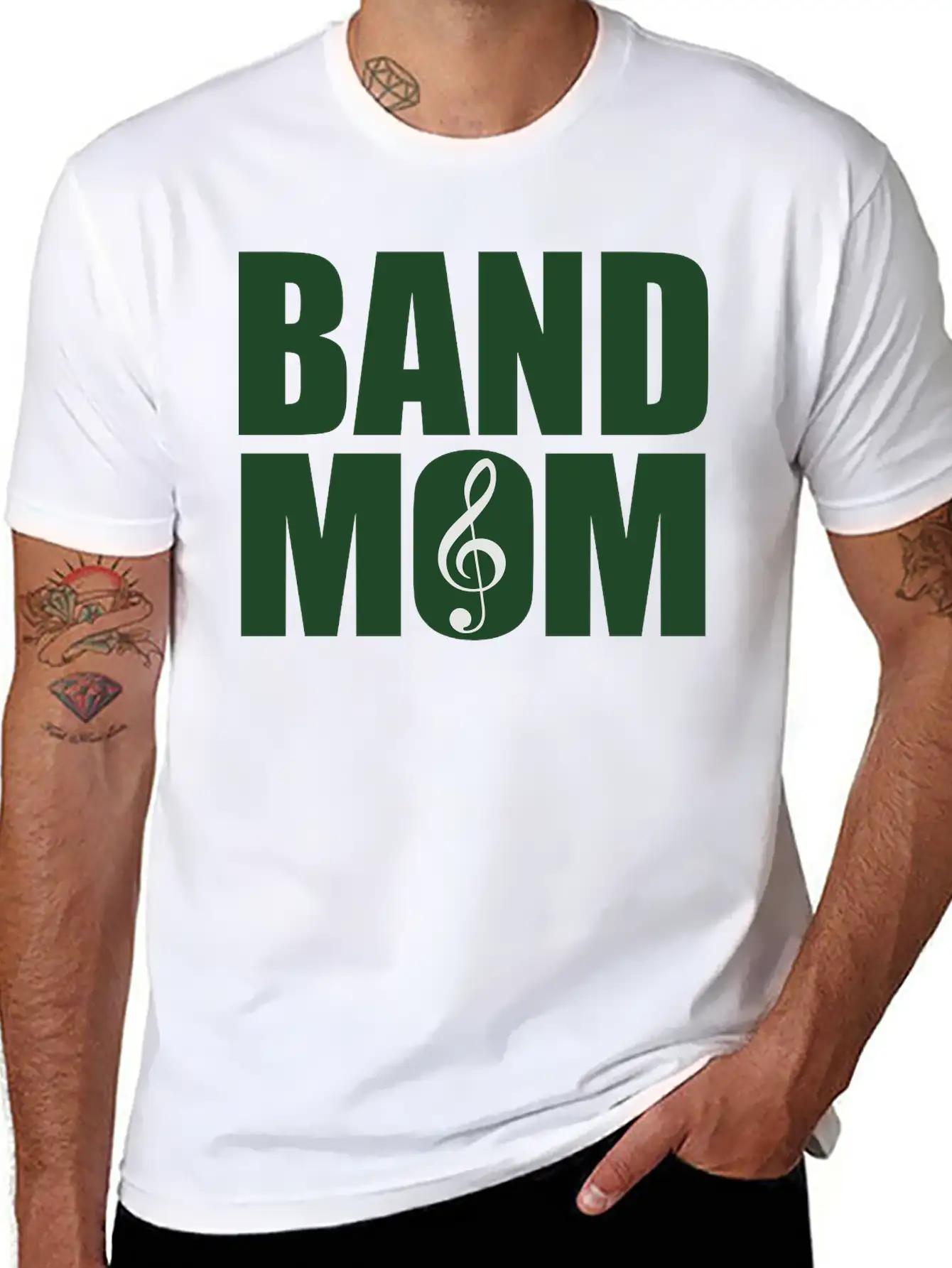 Band Mom (Dual-Color) Essential Cotton Tee For Daily Outfits – Unisex Style
