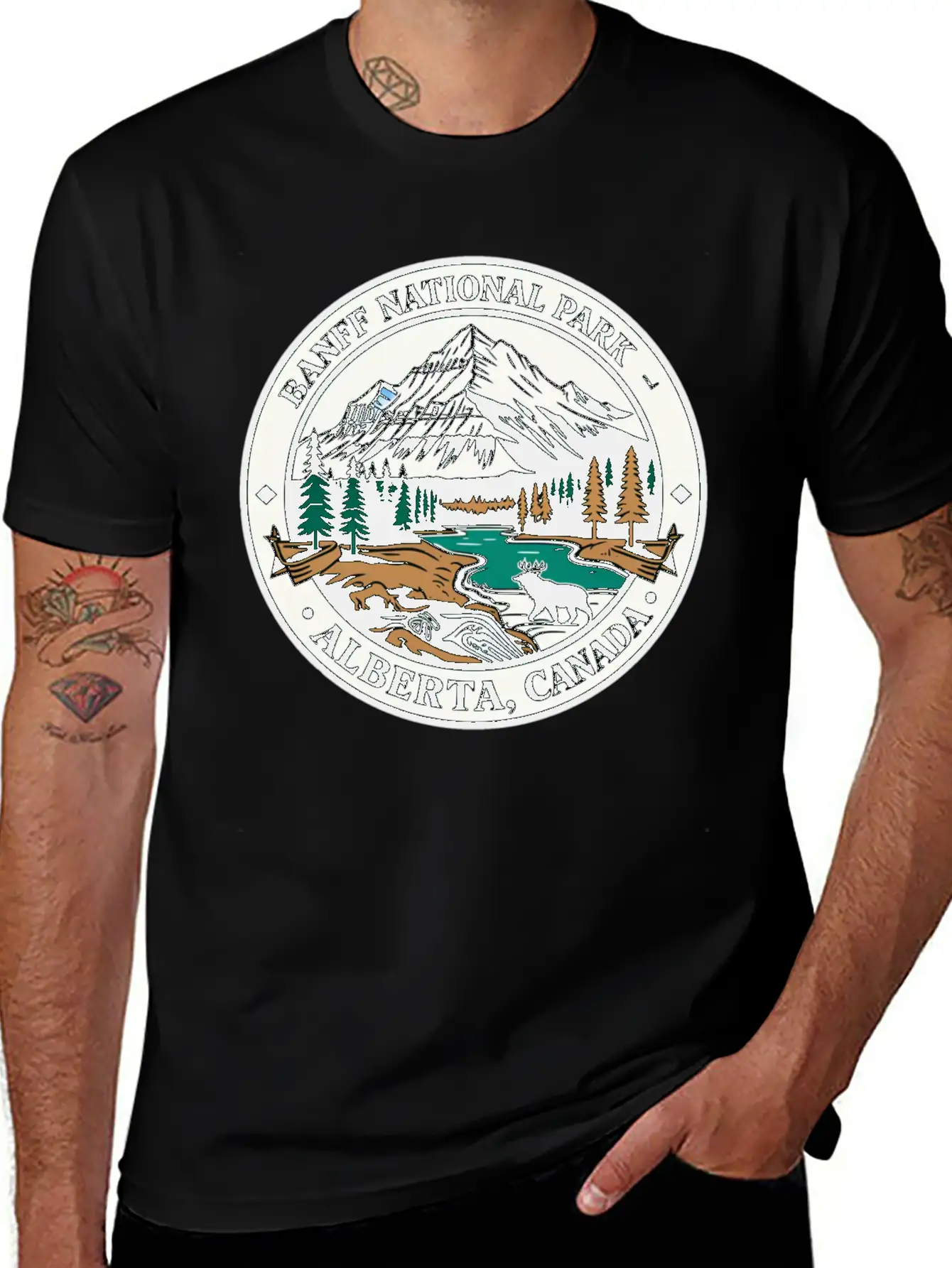 Banff National Park Alberta Canada Casual Graphic T-Shirt – Simple And Comfortable Daily Wear
