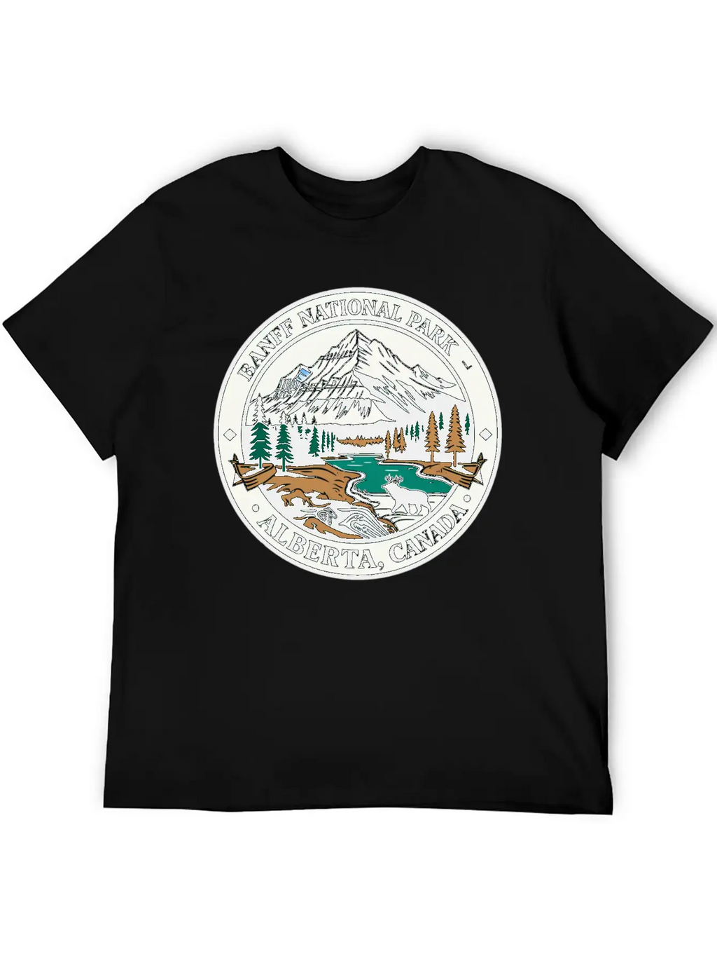 Banff National Park Alberta Canada Casual Graphic T-Shirt – Simple And Comfortable Daily Wear