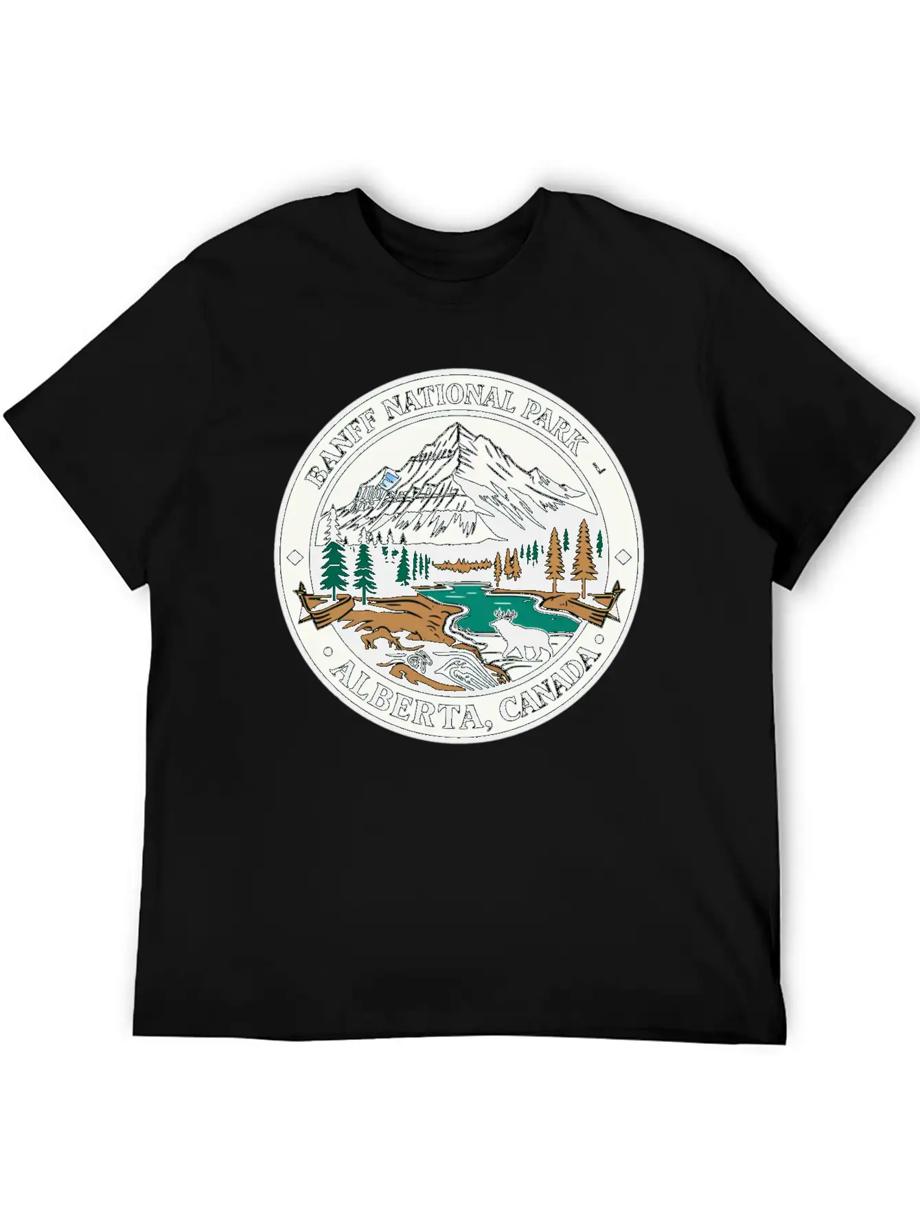 Banff National Park Alberta Canada Casual Graphic T-Shirt – Simple And Comfortable Daily Wear