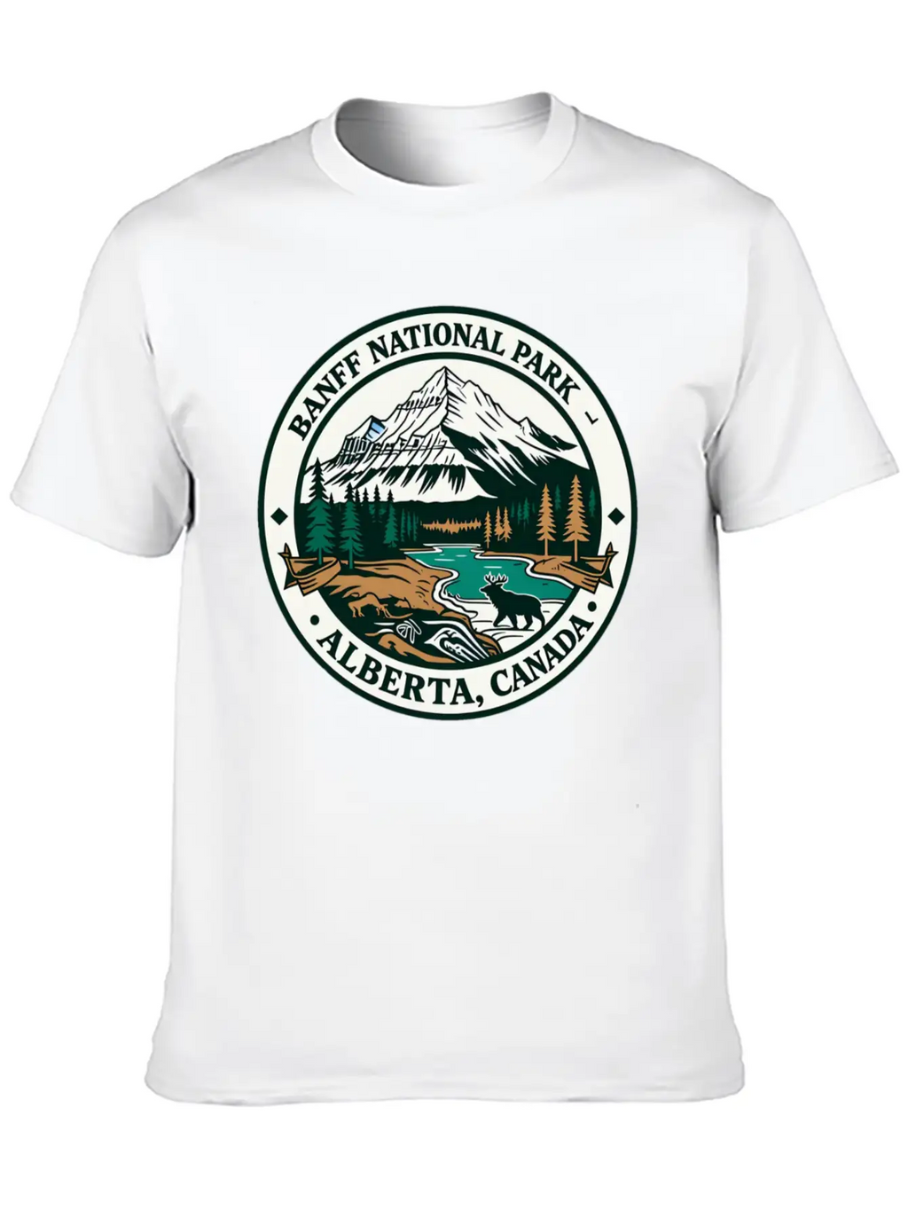 Banff National Park Alberta Canada Casual Graphic T-Shirt – Simple And Comfortable Daily Wear