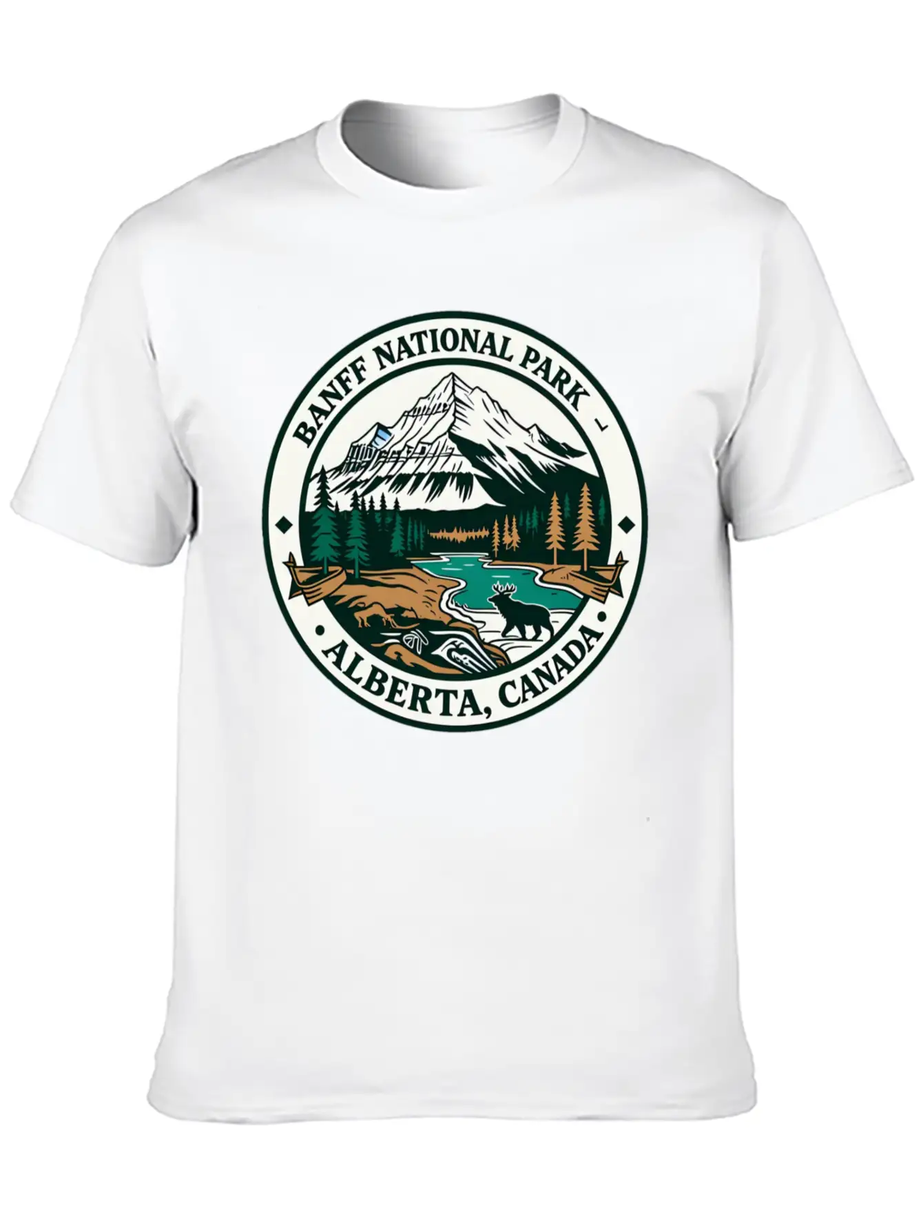 Banff National Park Alberta Canada Casual Graphic T-Shirt – Simple And Comfortable Daily Wear