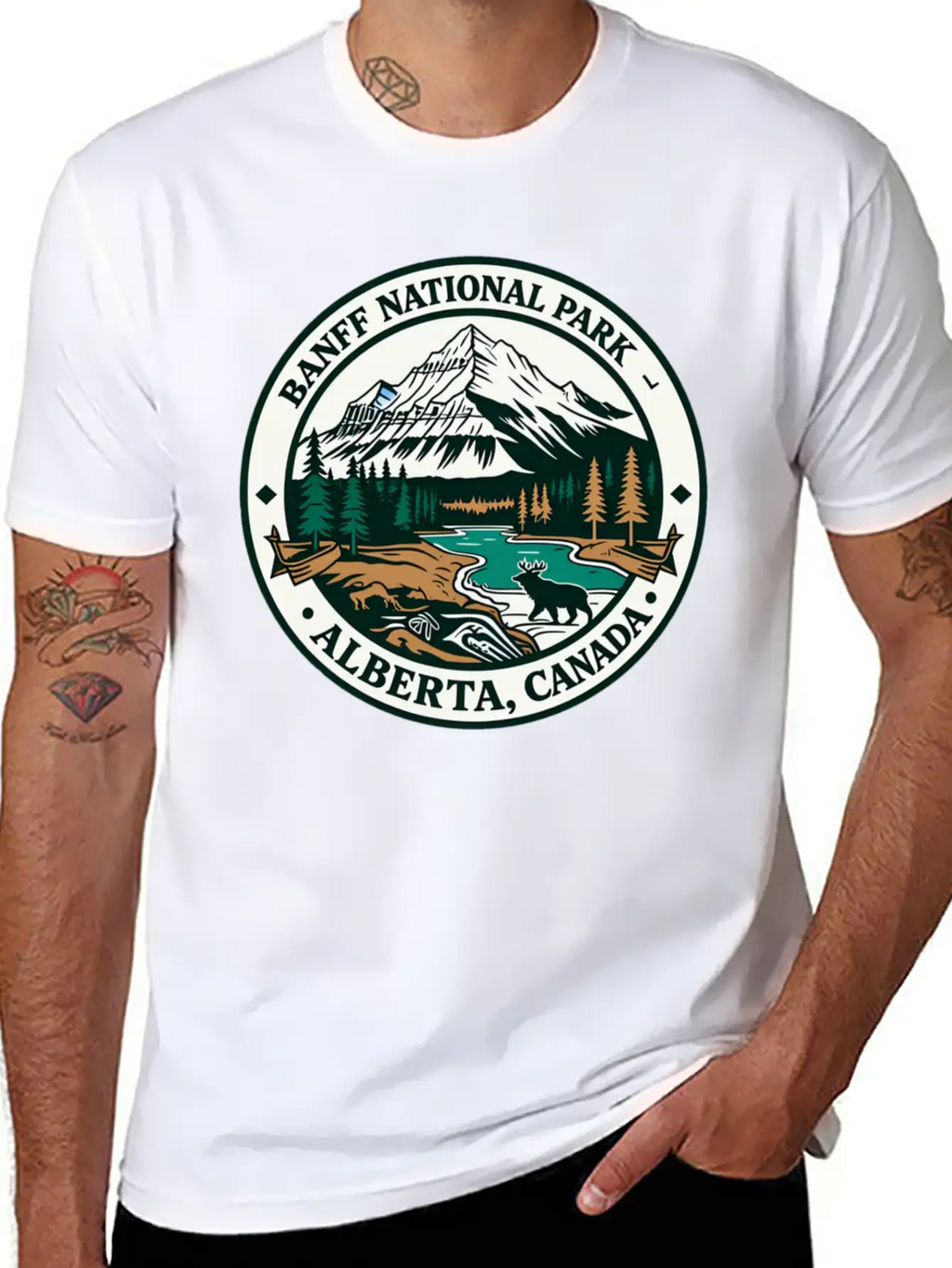 Banff National Park Alberta Canada Casual Graphic T-Shirt – Simple And Comfortable Daily Wear