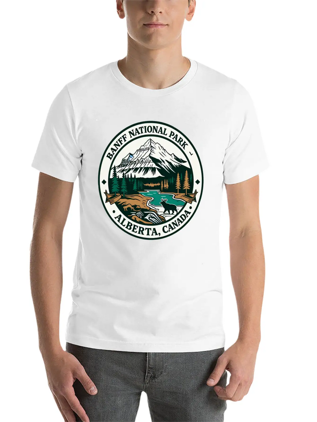 Banff National Park Alberta Canada Casual Graphic T-Shirt – Simple And Comfortable Daily Wear