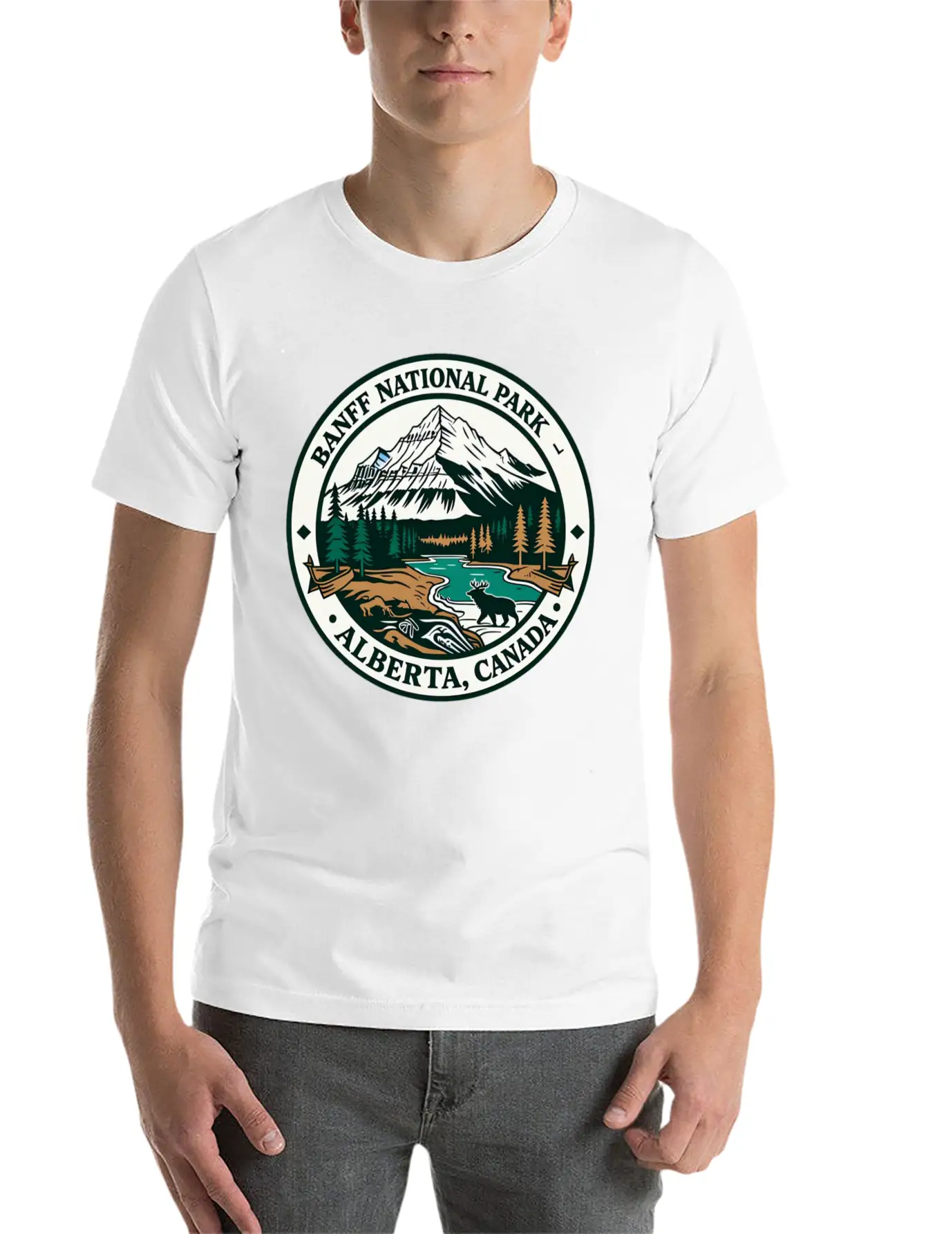 Banff National Park Alberta Canada Casual Graphic T-Shirt – Simple And Comfortable Daily Wear