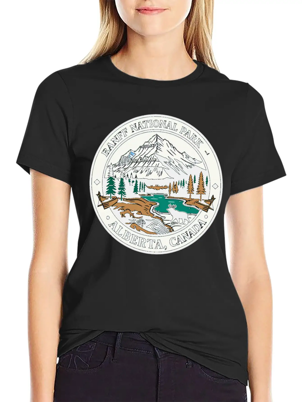 Banff National Park Alberta Canada Casual Graphic T-Shirt – Simple And Comfortable Daily Wear