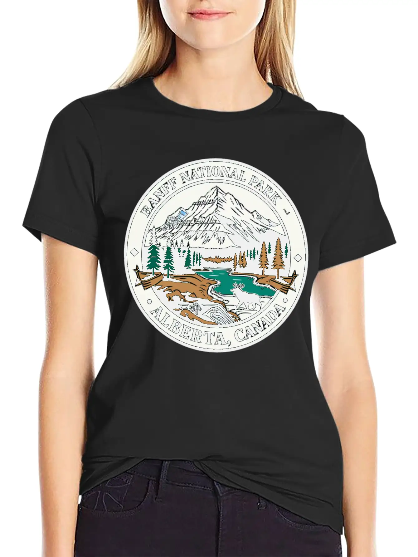 Banff National Park Alberta Canada Casual Graphic T-Shirt – Simple And Comfortable Daily Wear