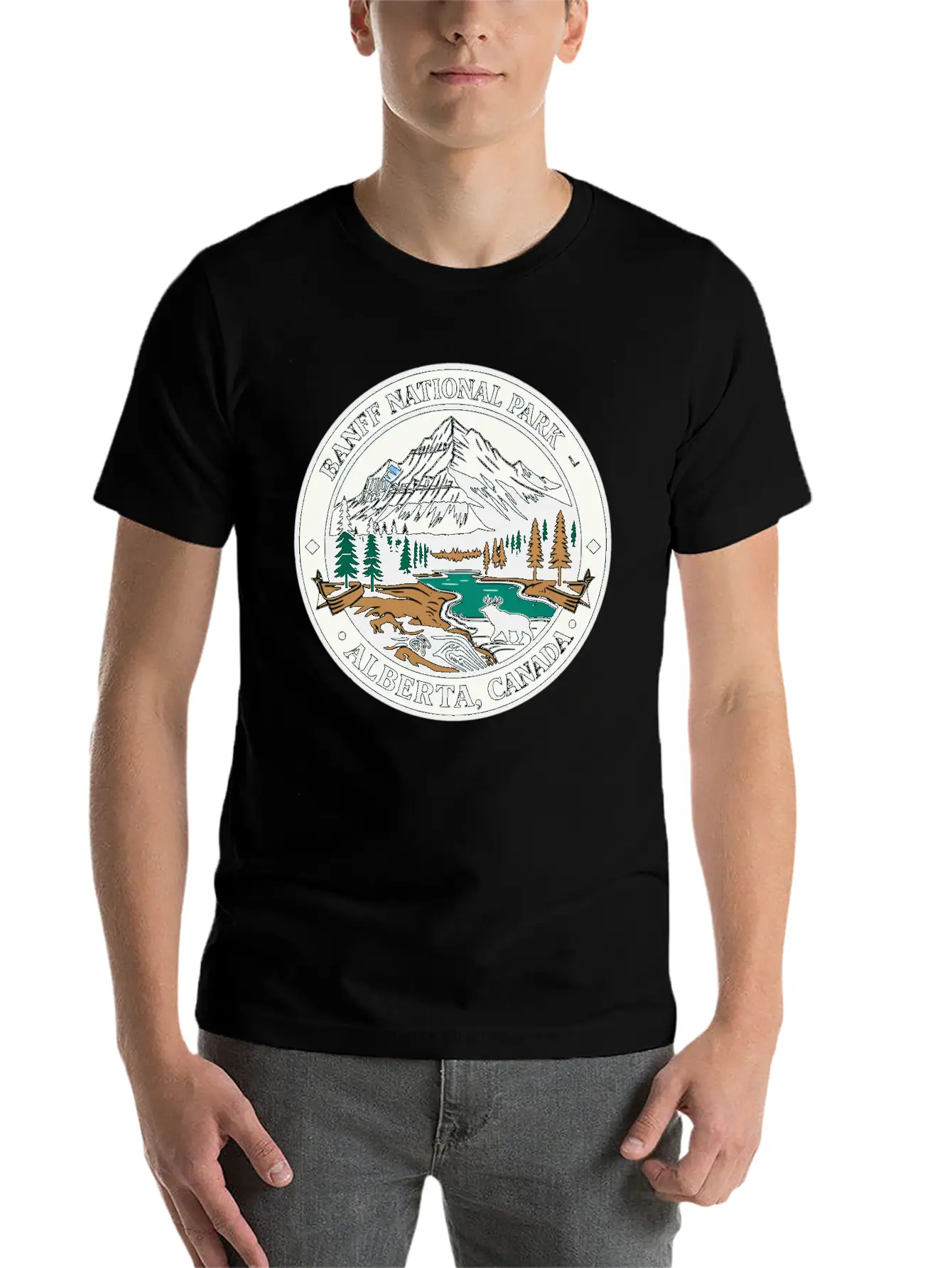 Banff National Park Alberta Canada Casual Graphic T-Shirt – Simple And Comfortable Daily Wear