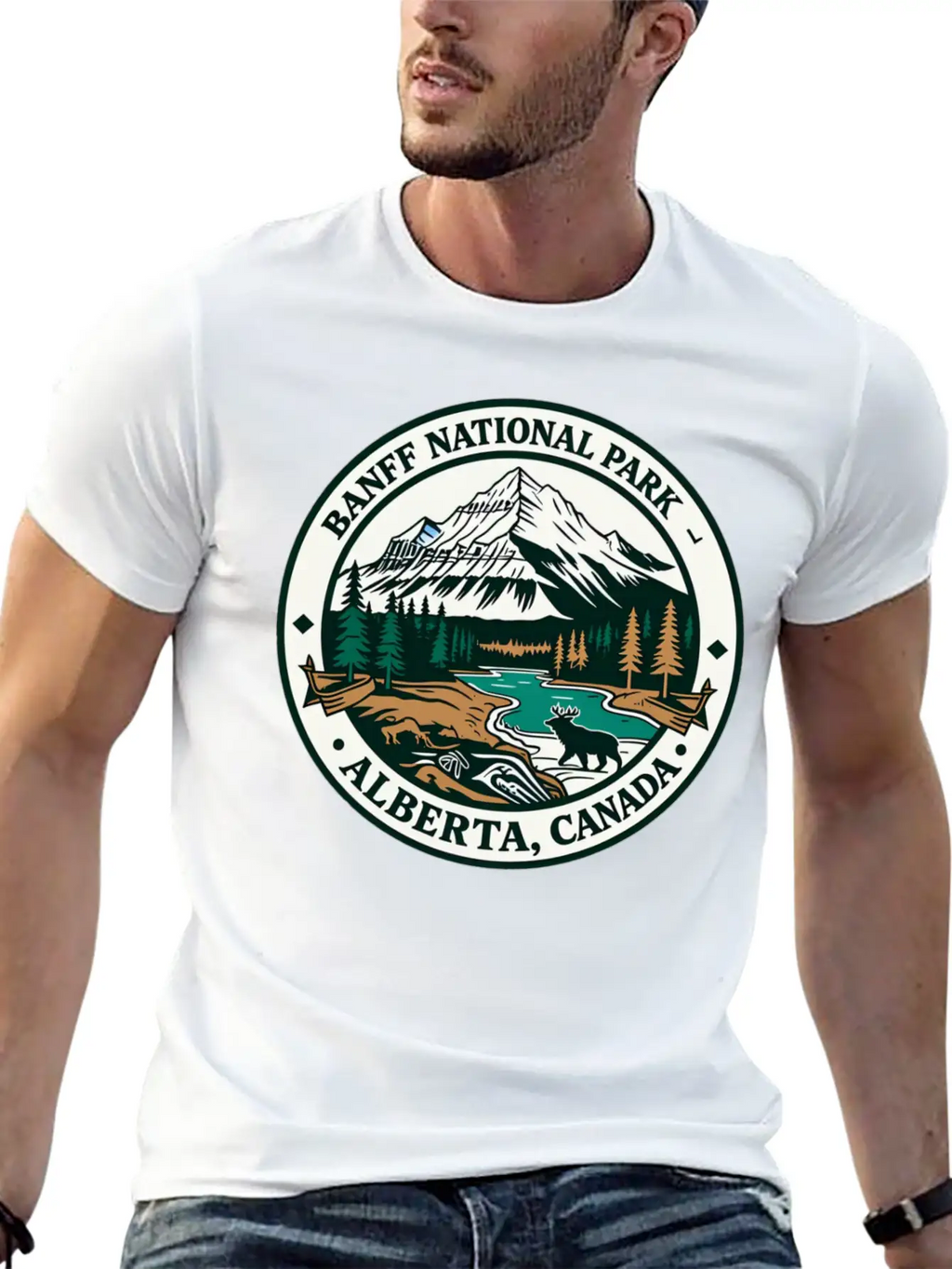 Banff National Park Alberta Canada Casual Graphic T-Shirt – Simple And Comfortable Daily Wear