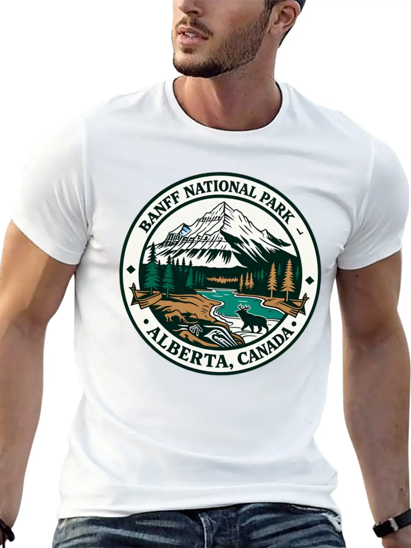 Banff National Park Alberta Canada Casual Graphic T-Shirt – Simple And Comfortable Daily Wear