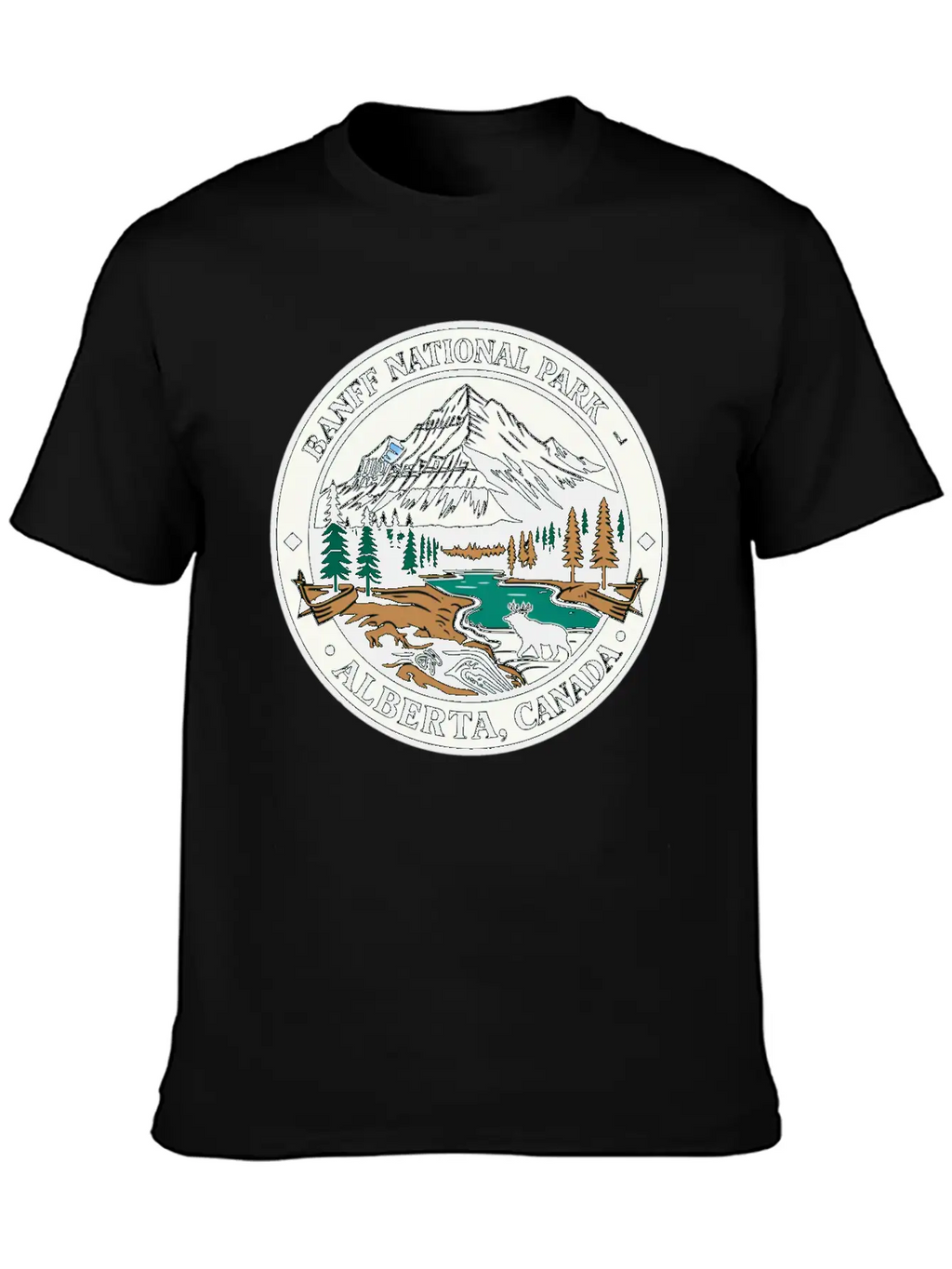 Banff National Park Alberta Canada Casual Graphic T-Shirt – Simple And Comfortable Daily Wear