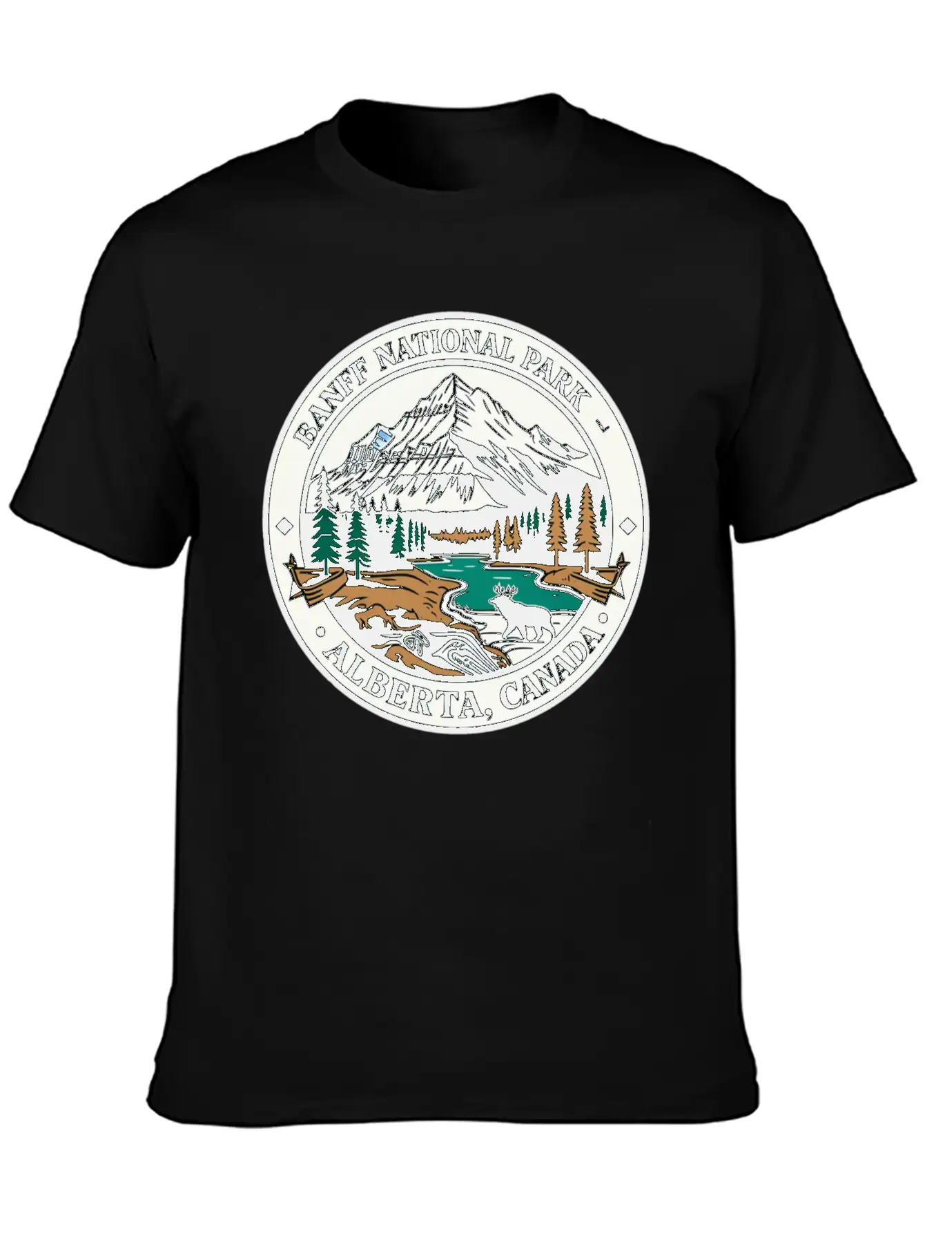 Banff National Park Alberta Canada Casual Graphic T-Shirt – Simple And Comfortable Daily Wear